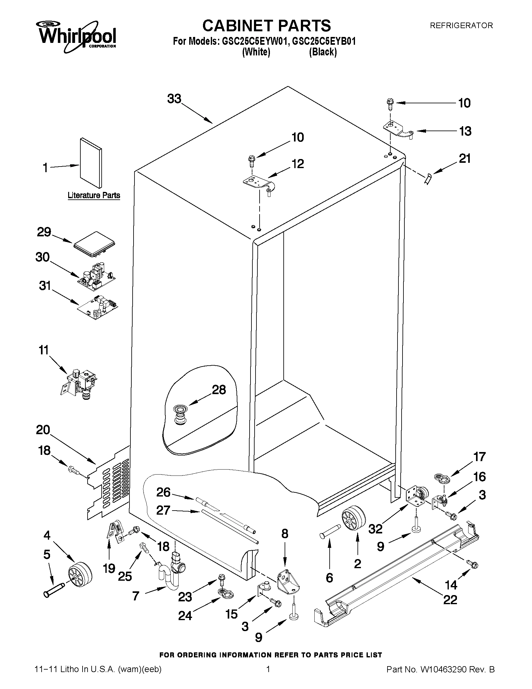 01 - CABINET PARTS