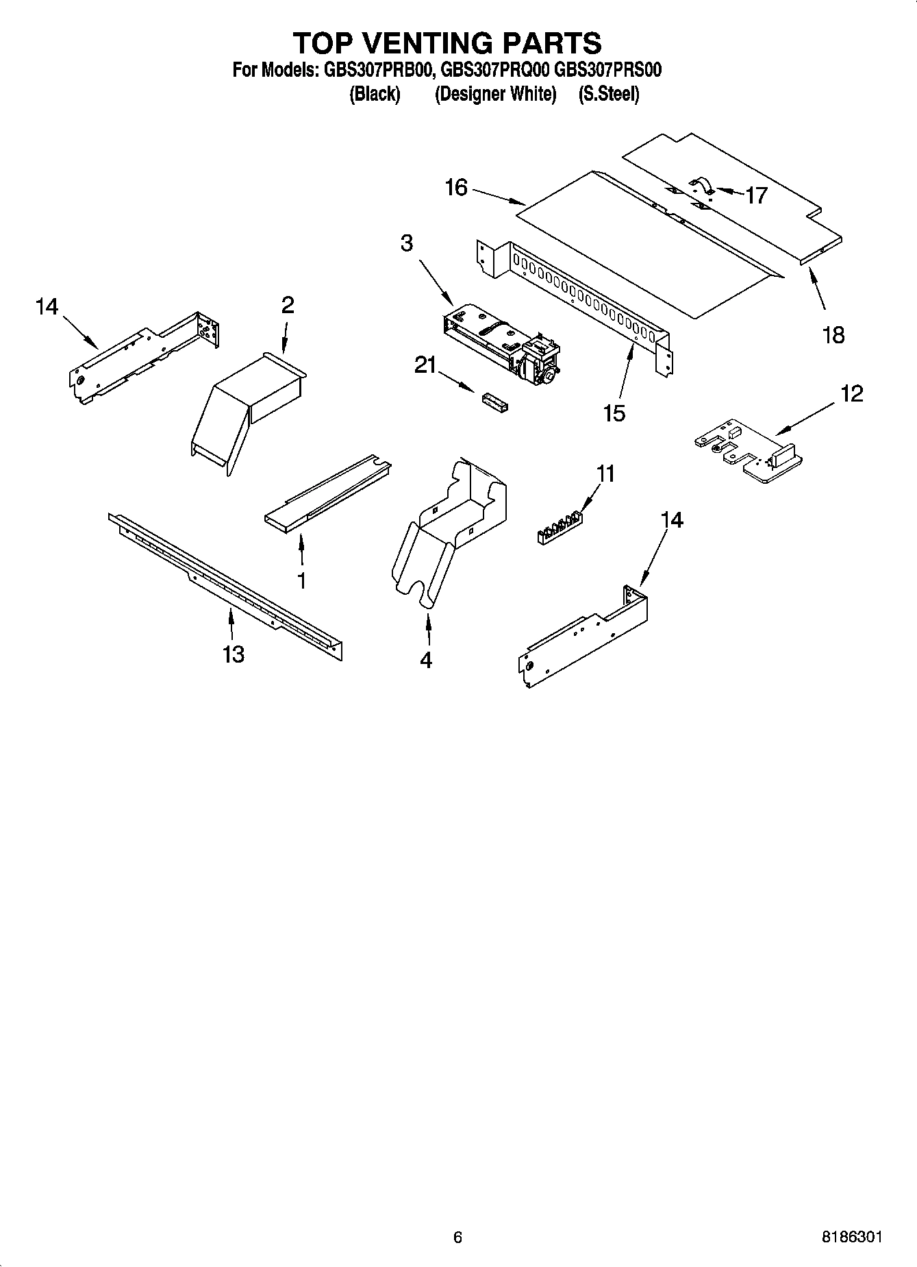 05 - TOP VENTING PARTS, OPTIONAL PARTS
