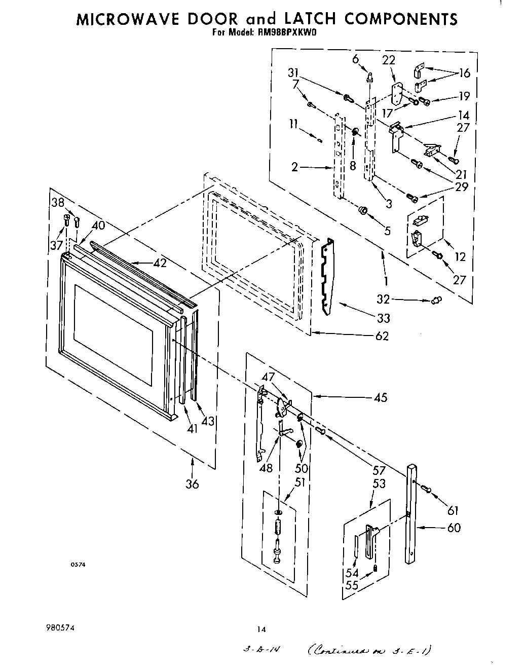 08 - MICROWAVE DOOR AND LATCH