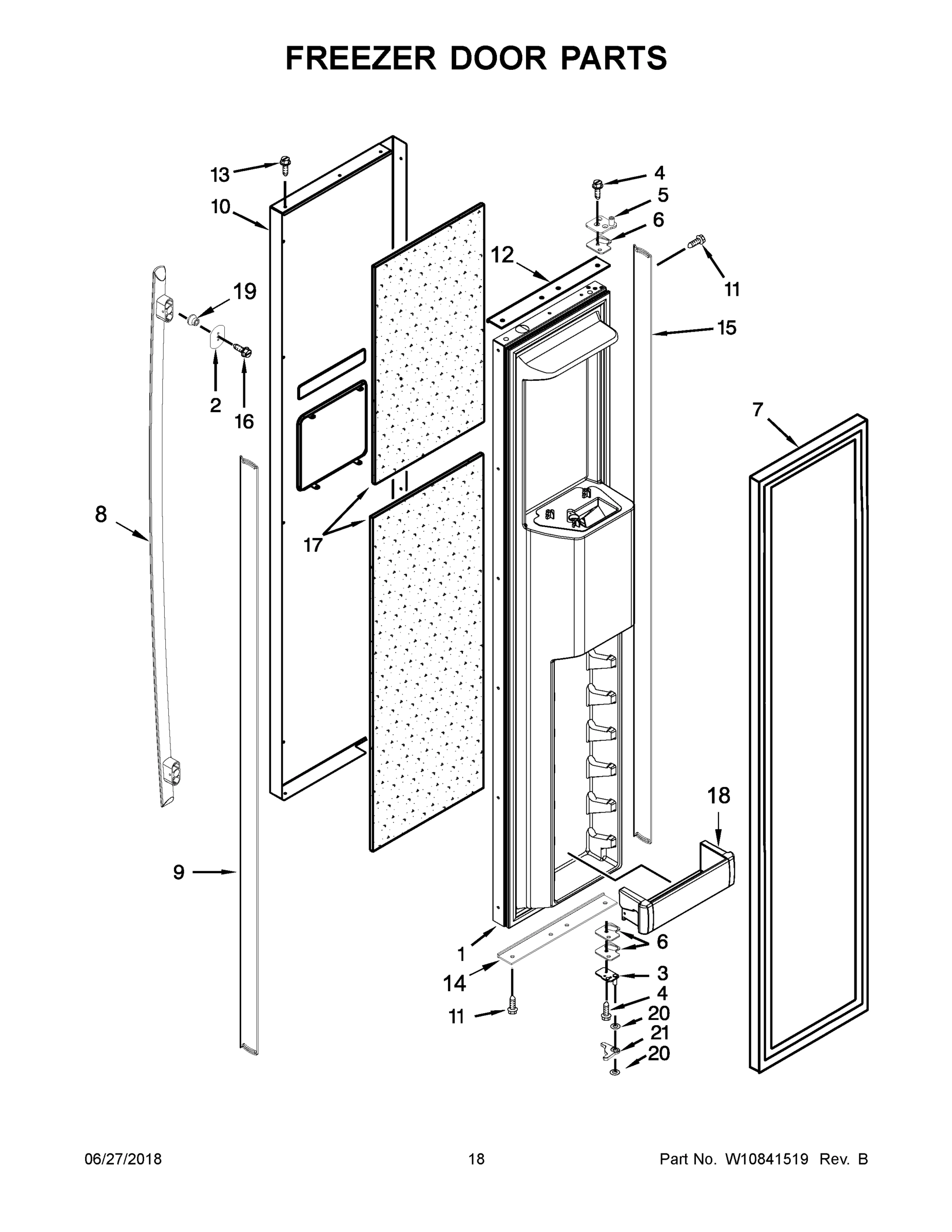 10 - FREEZER DOOR PARTS