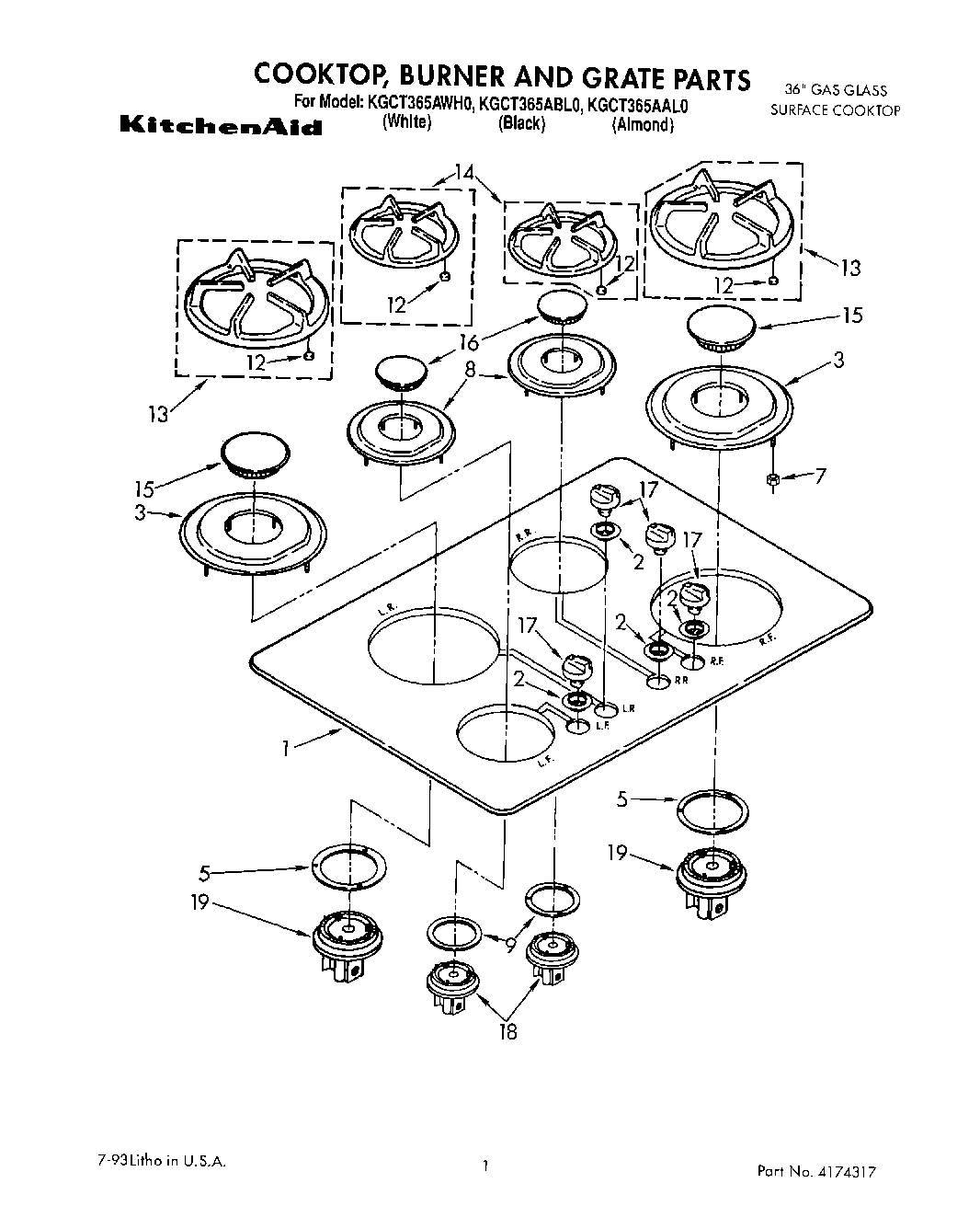 01 - COOKTOP, BURNER AND GRATE