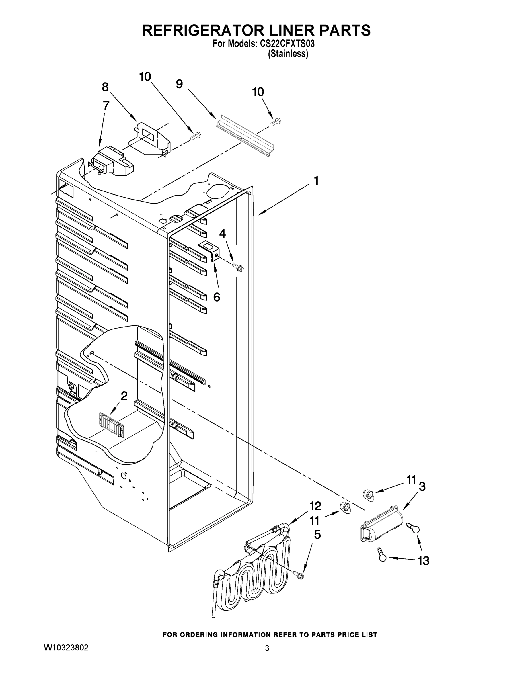 02 - REFRIGERATOR LINER PARTS