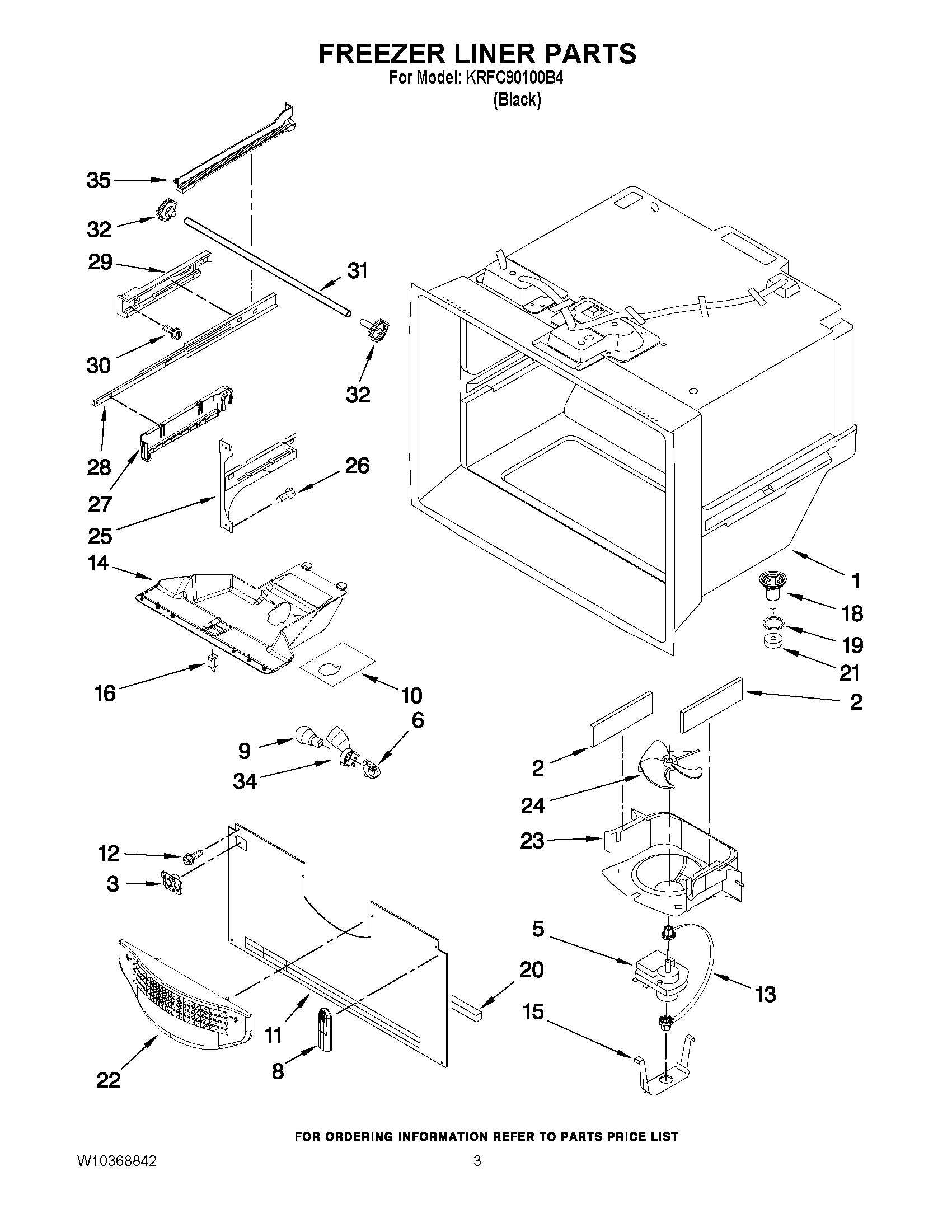 02 - FREEZER LINER PARTS