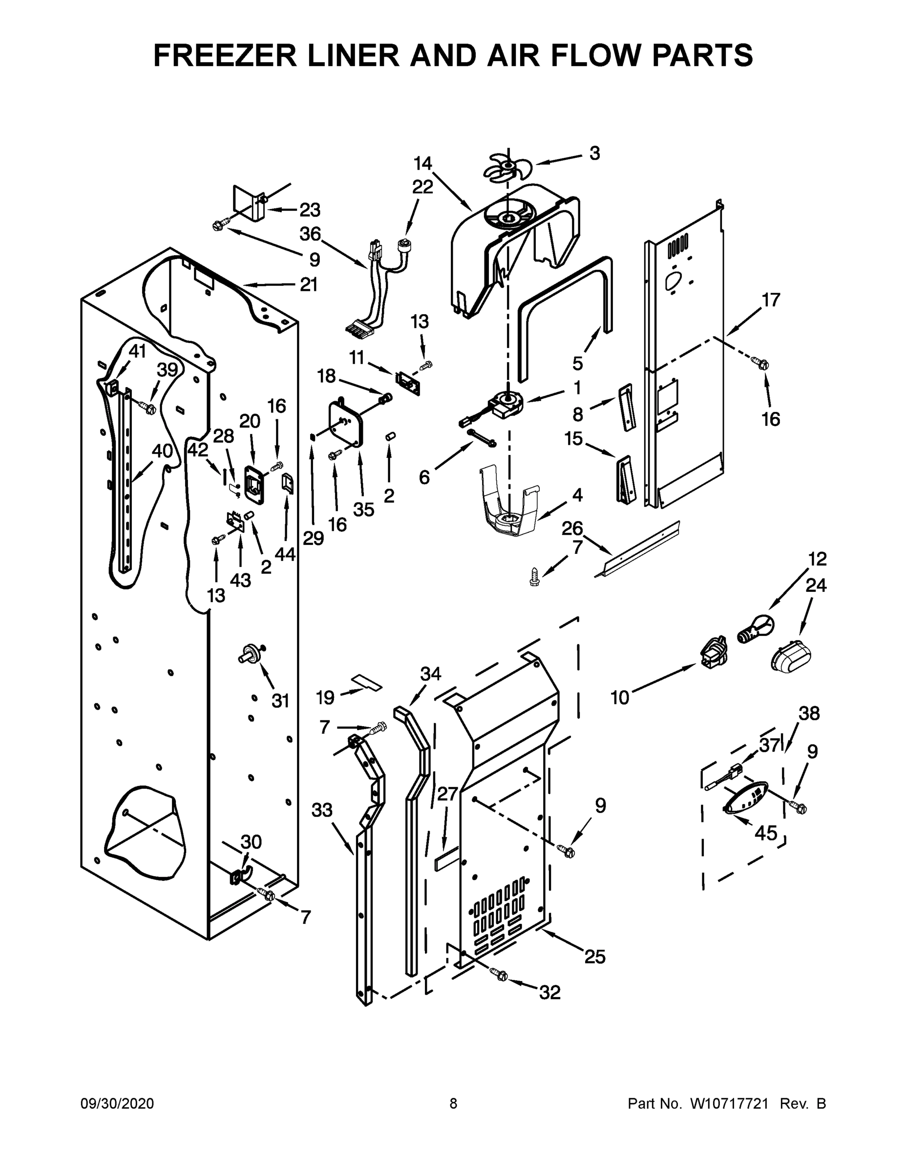 05 - FREEZER LINER AND AIR FLOW PARTS