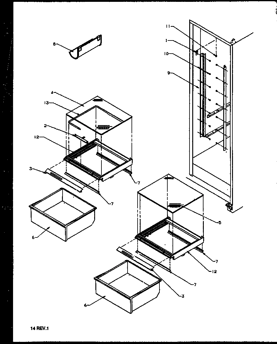 14 - REF SHELVING AND DRAWERS