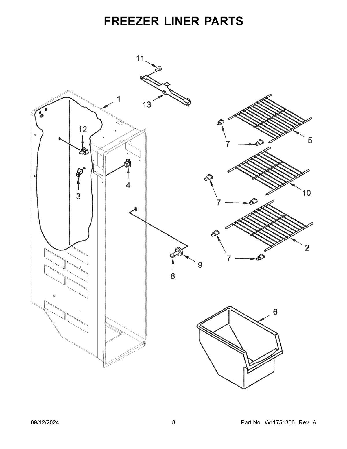 05 - FREEZER LINER PARTS