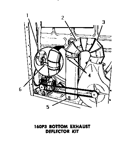 04 - 160P3 BOTTOM EXHAUST DEFLECTOR KIT