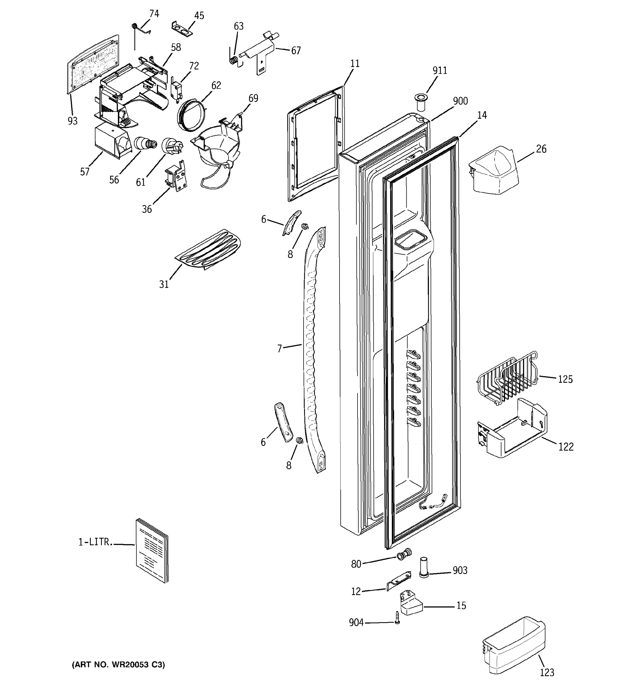 FREEZER DOOR
