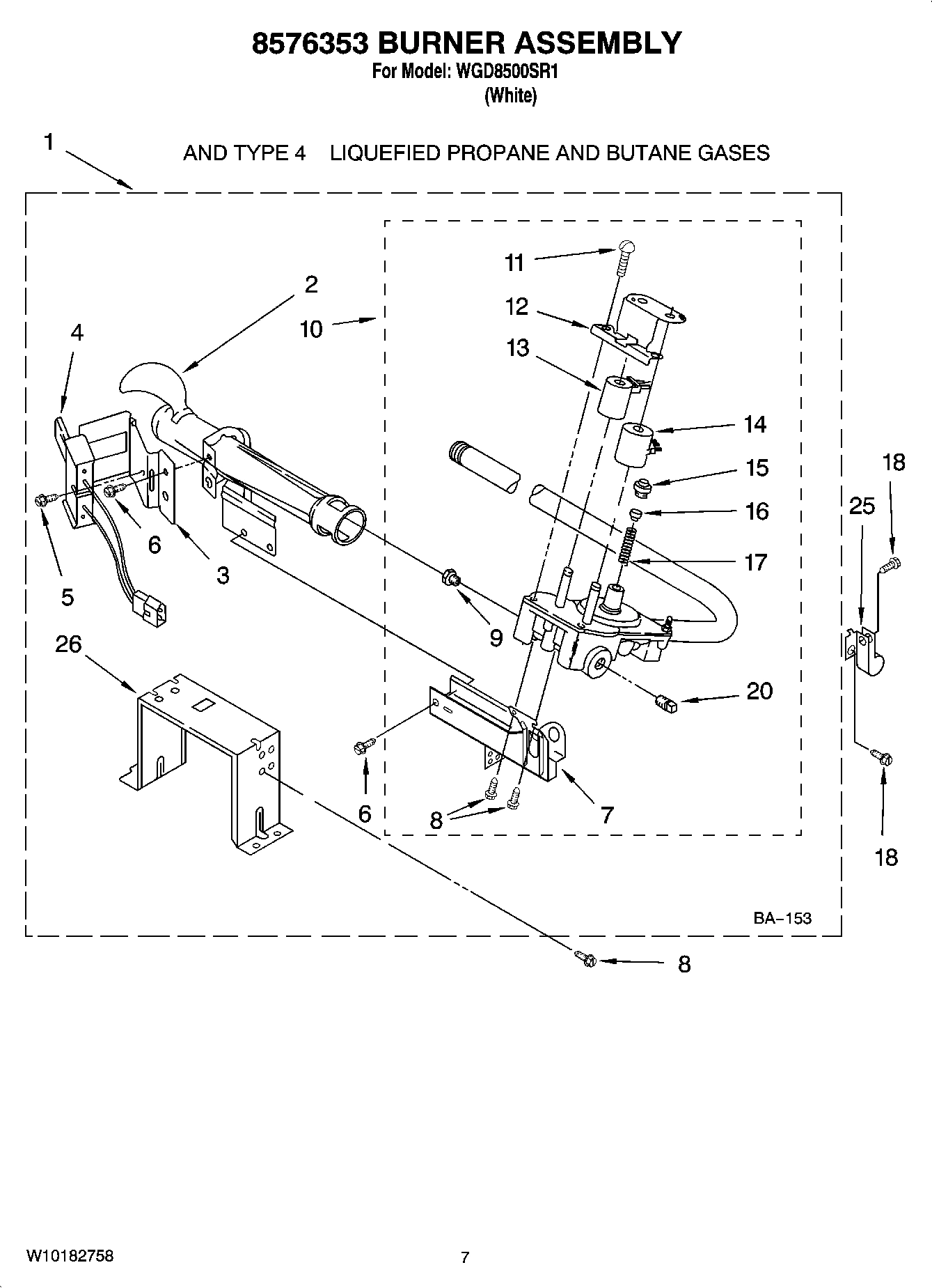 04 - 8576353 BURNER ASSEMBLY