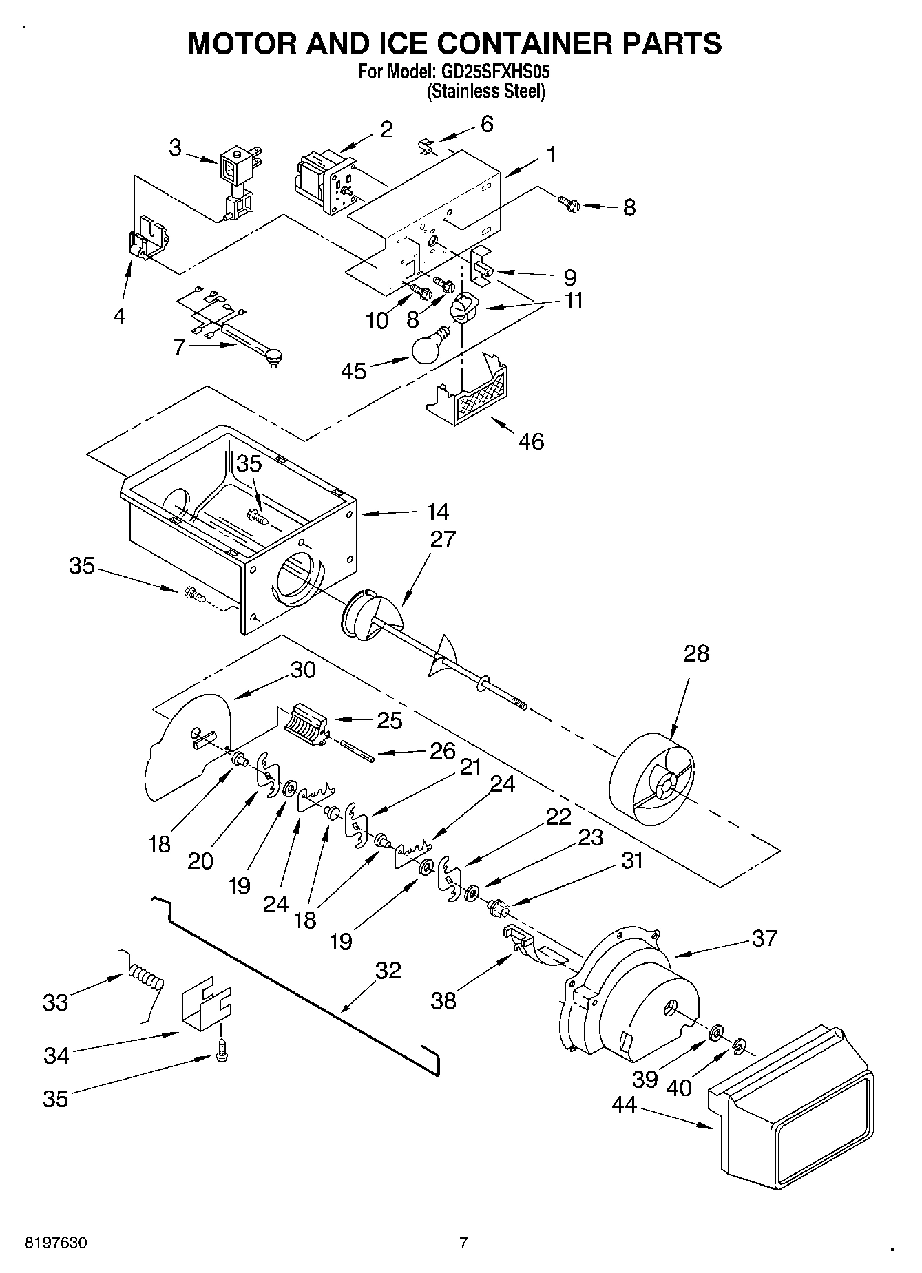 05 - MOTOR AND ICE CONTAINER