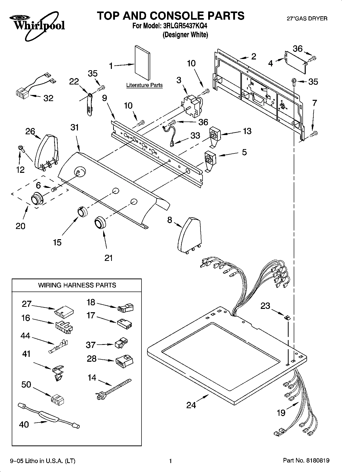 01 - TOP AND CONSOLE PARTS