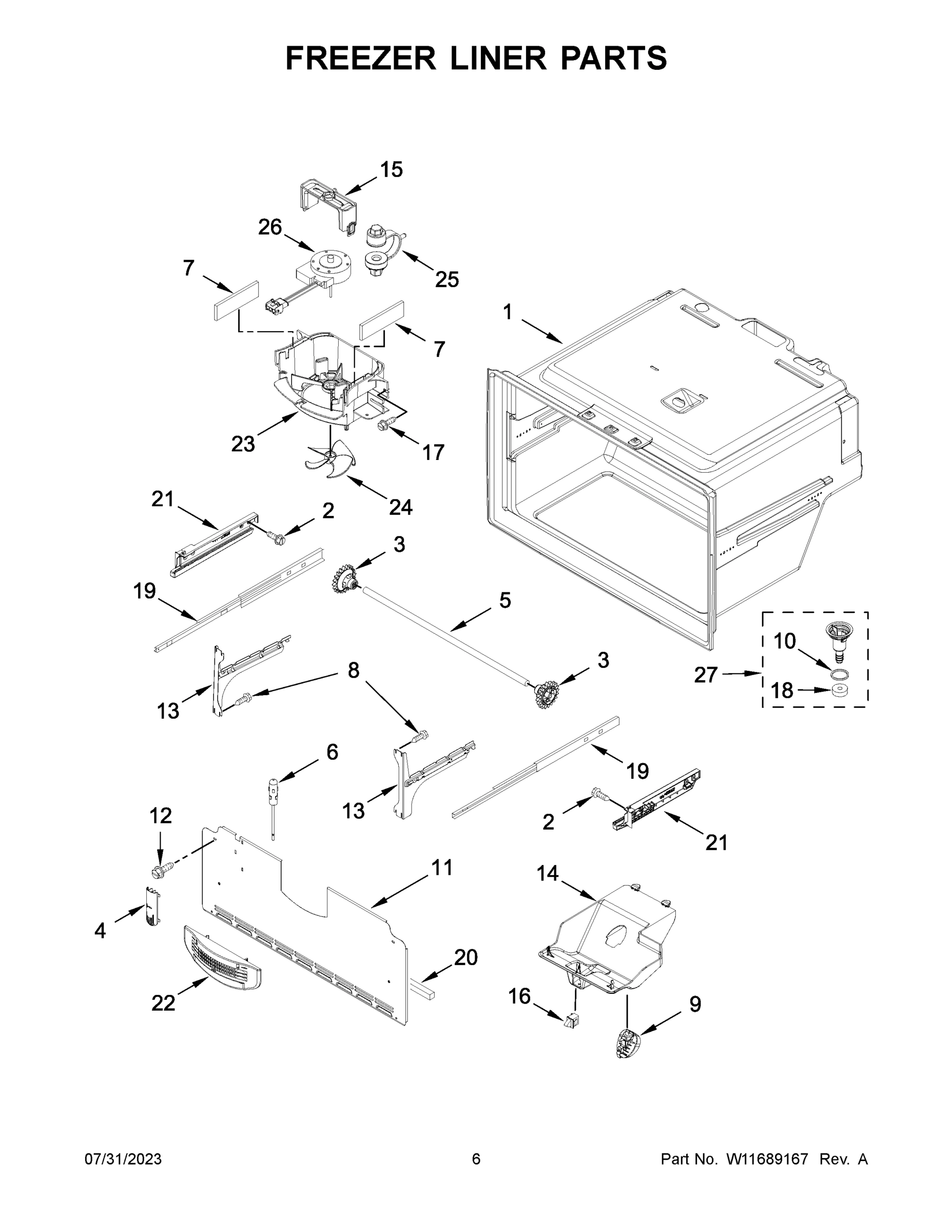 04 - FREEZER LINER PARTS