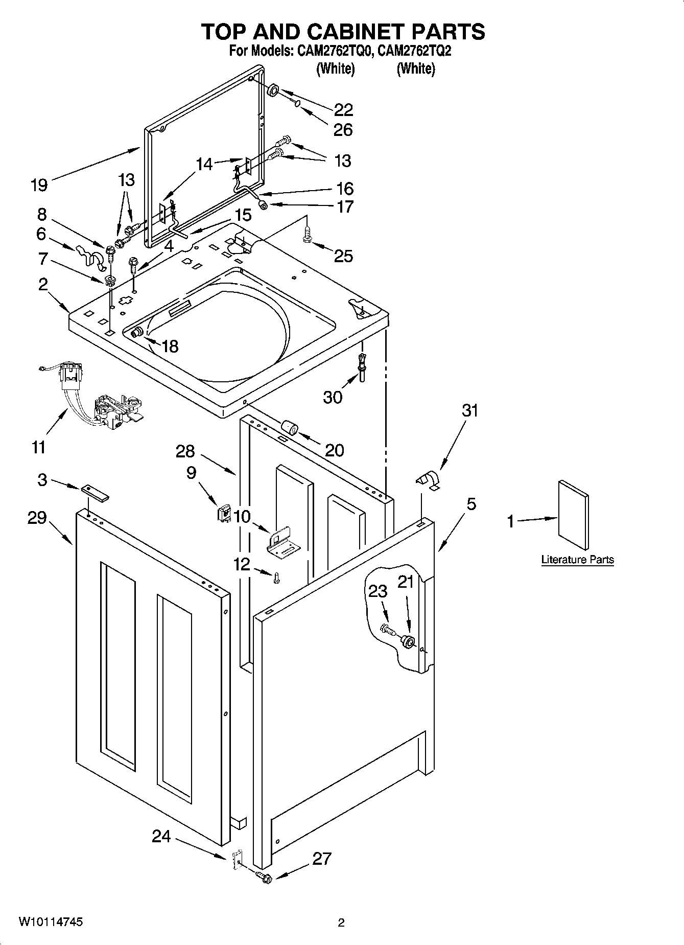01 - TOP AND CABINET PARTS