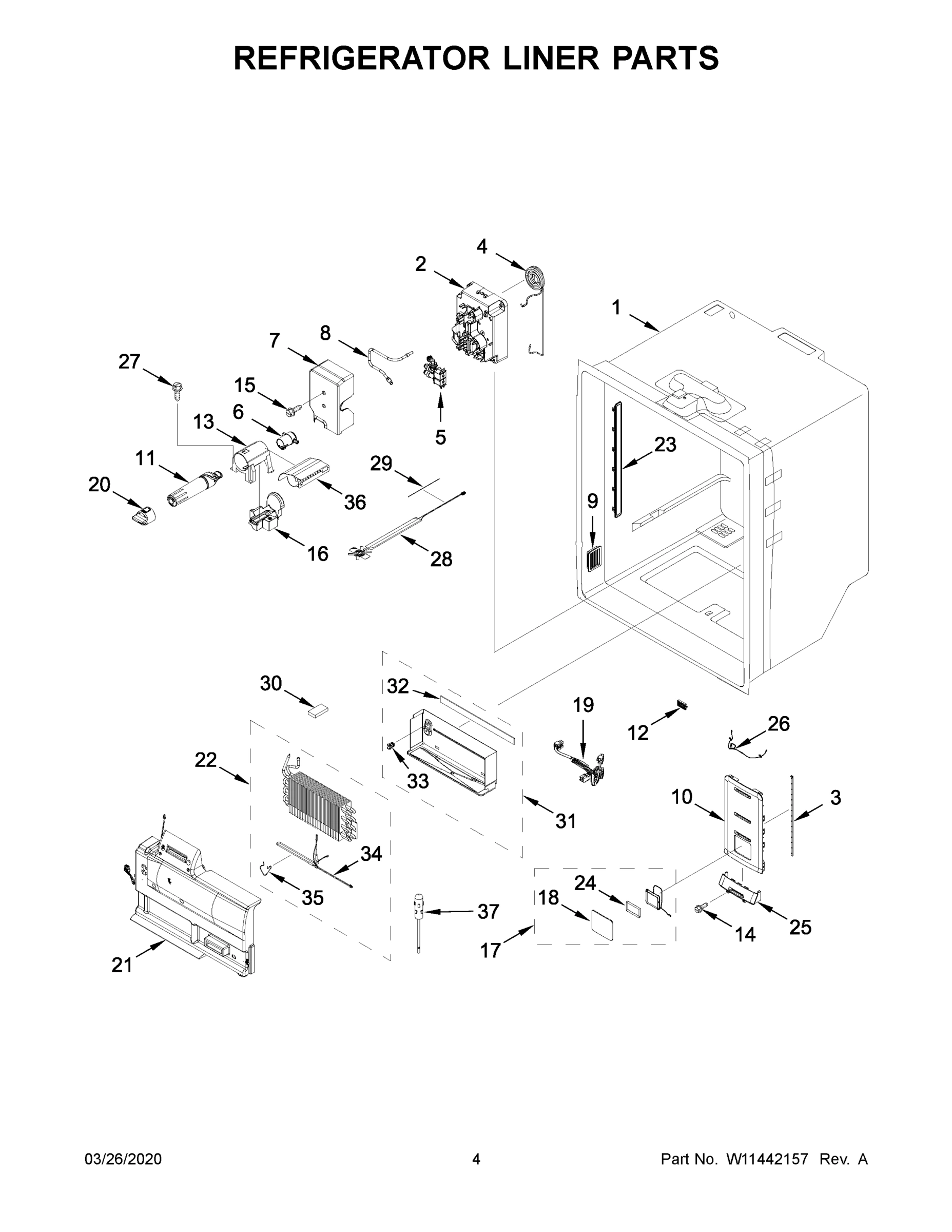 03 - REFRIGERATOR LINER PARTS