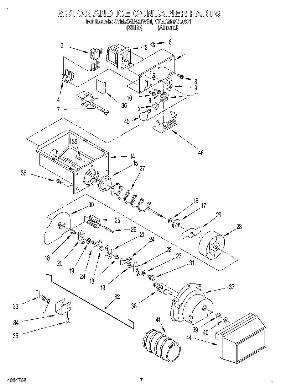 05 - MOTOR AND ICE CONTAINER