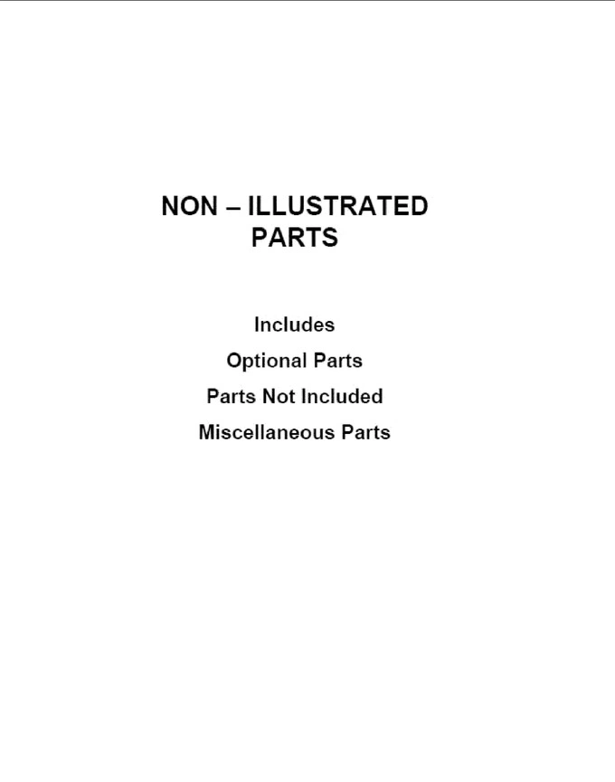 11 - OPTIONAL PARTS (NOT INCLUDED)