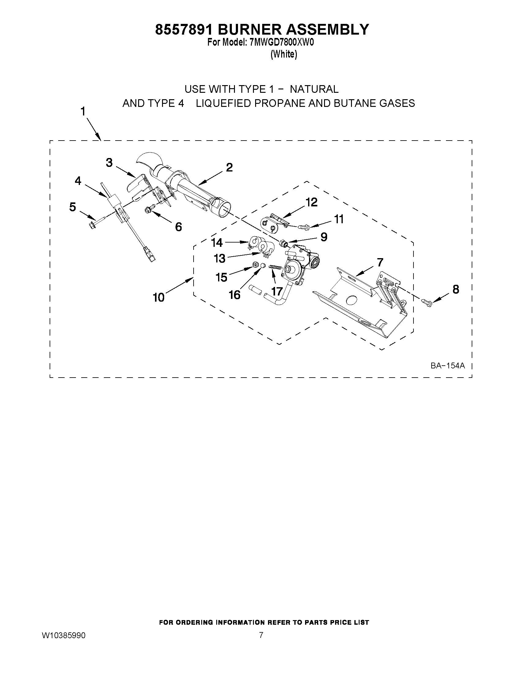 04 - 8557891 BURNER ASSEMBLY
