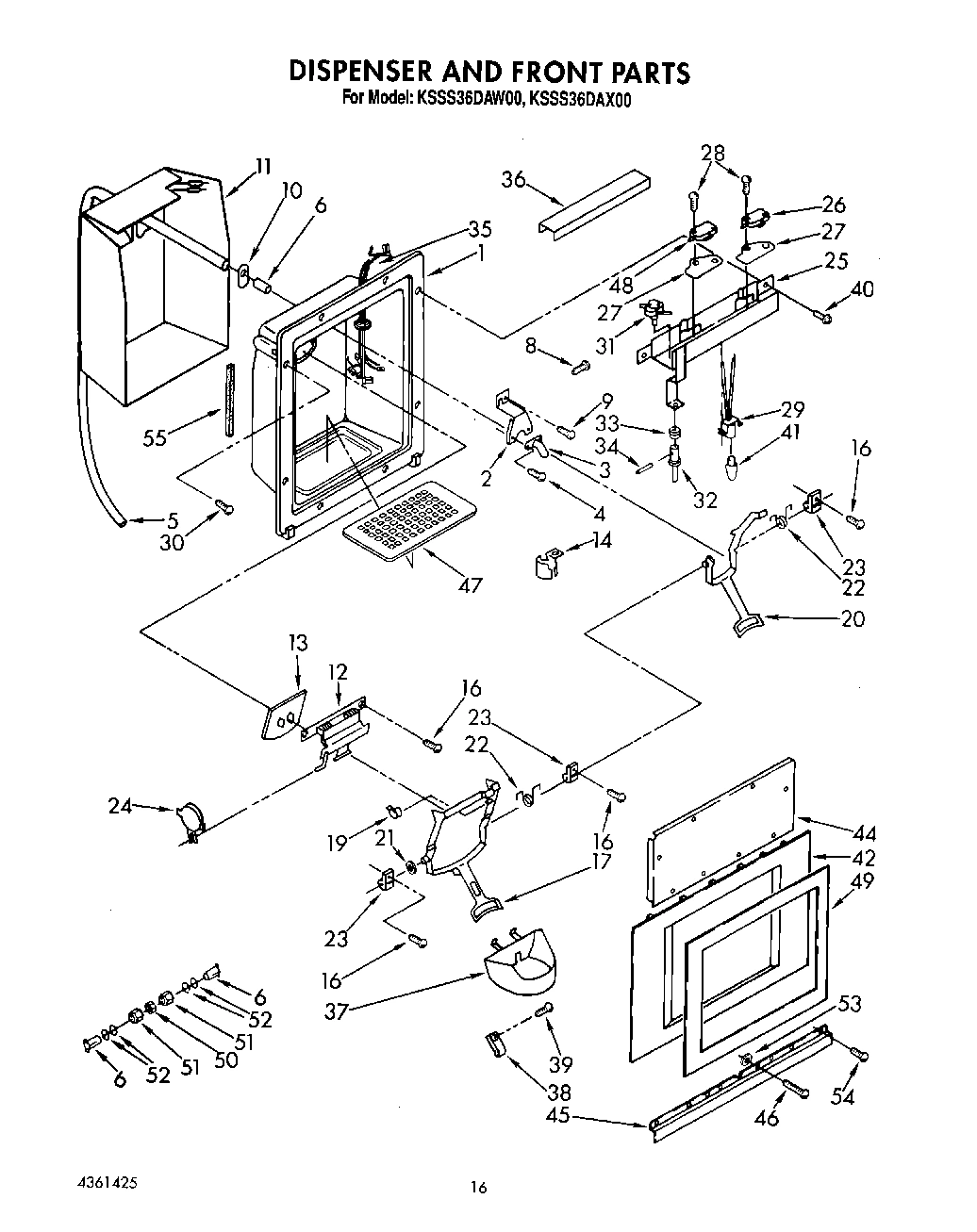 13 - DISPENSER AND FRONT