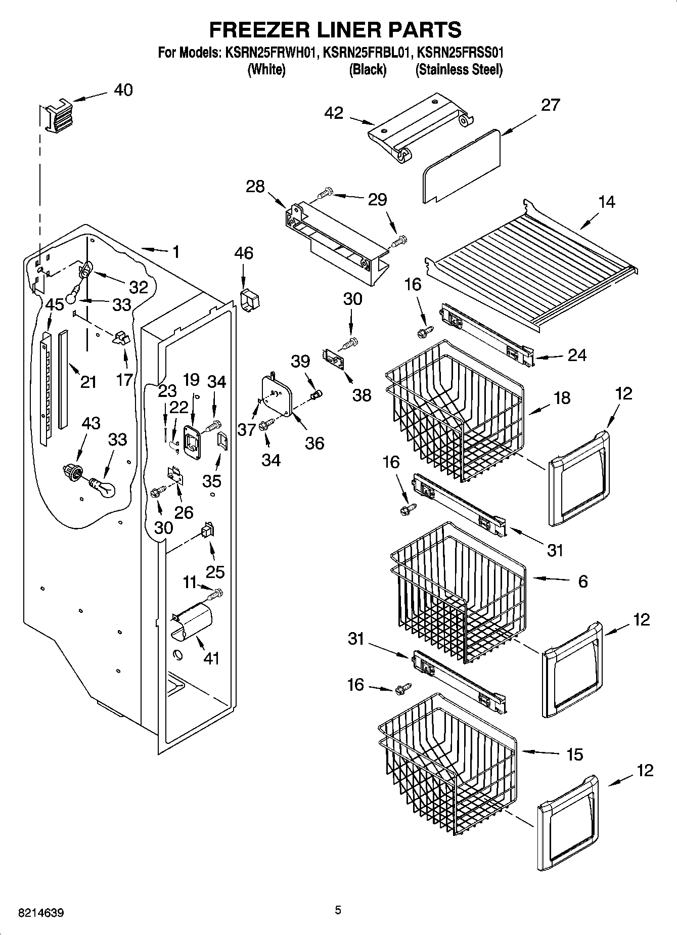 04 - FREEZER LINER PARTS