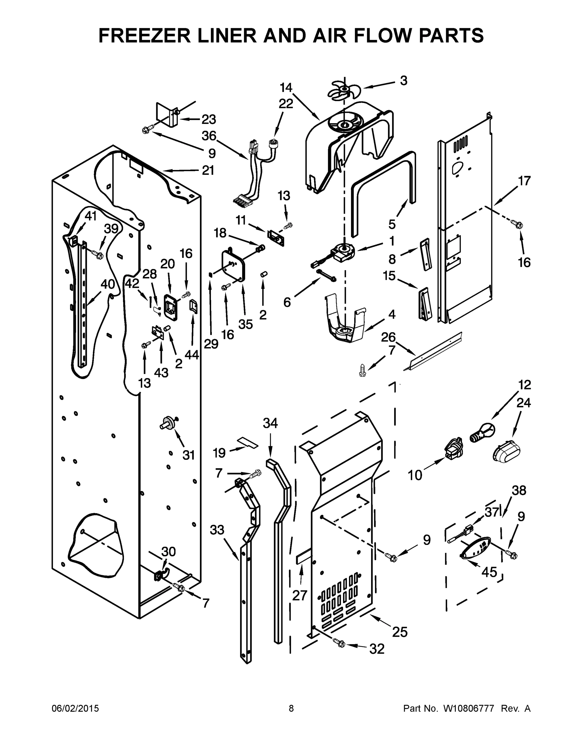 05 - FREEZER LINER AND AIR FLOW PARTS