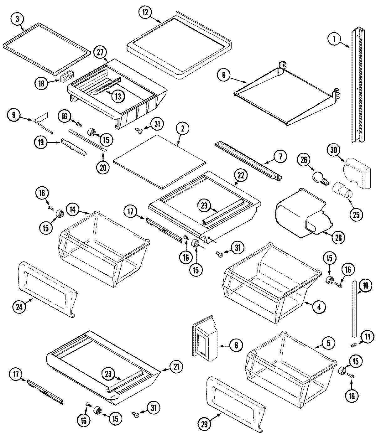 12 - SHELVES & ACCESSORIES