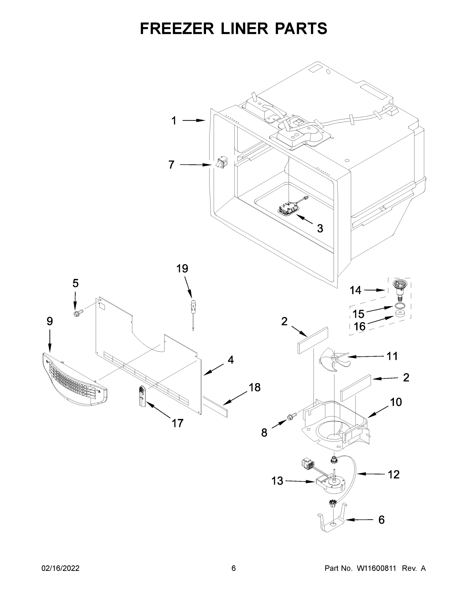 04 - FREEZER LINER PARTS
