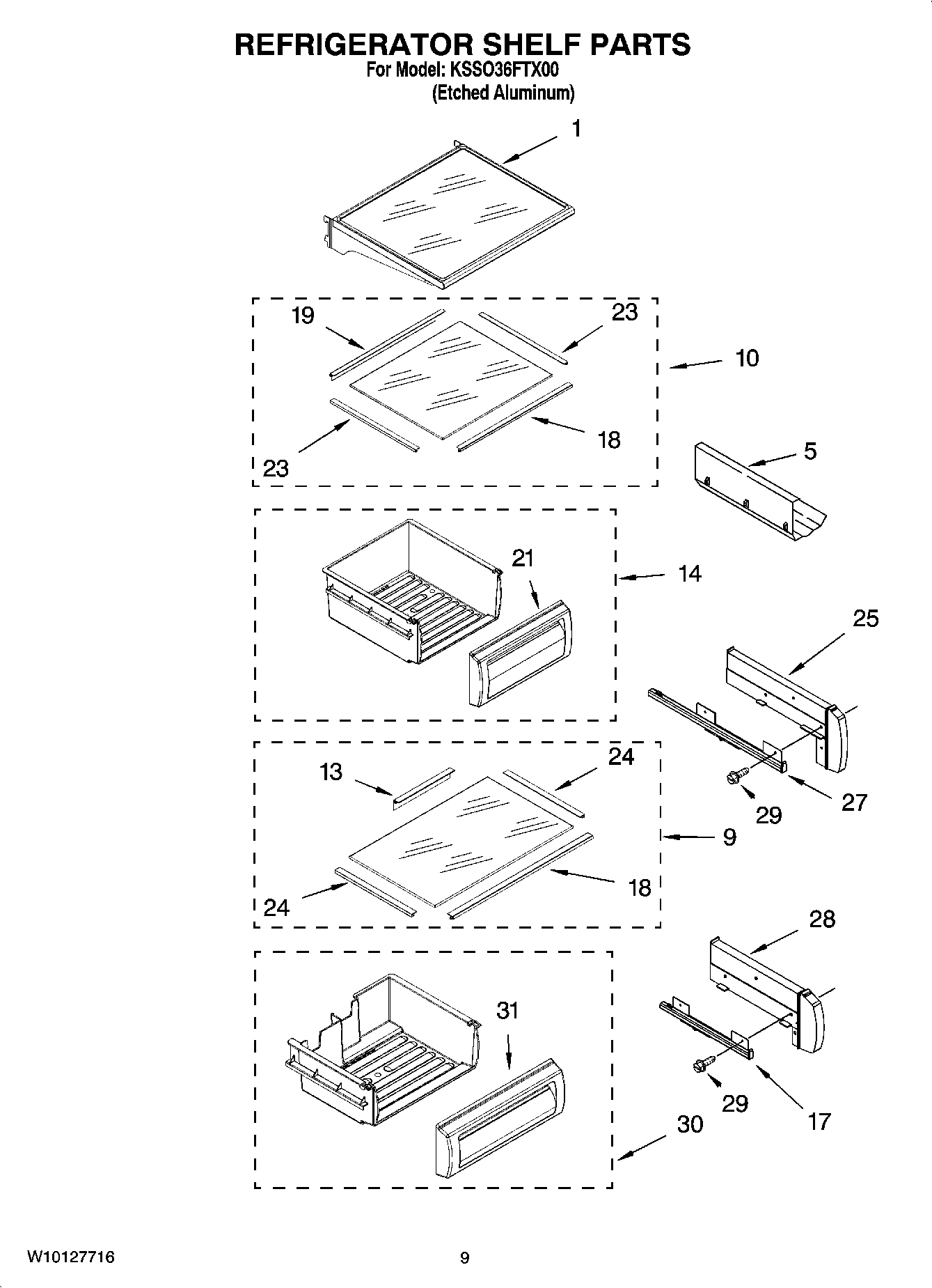 07 - REFRIGERATOR SHELF PARTS