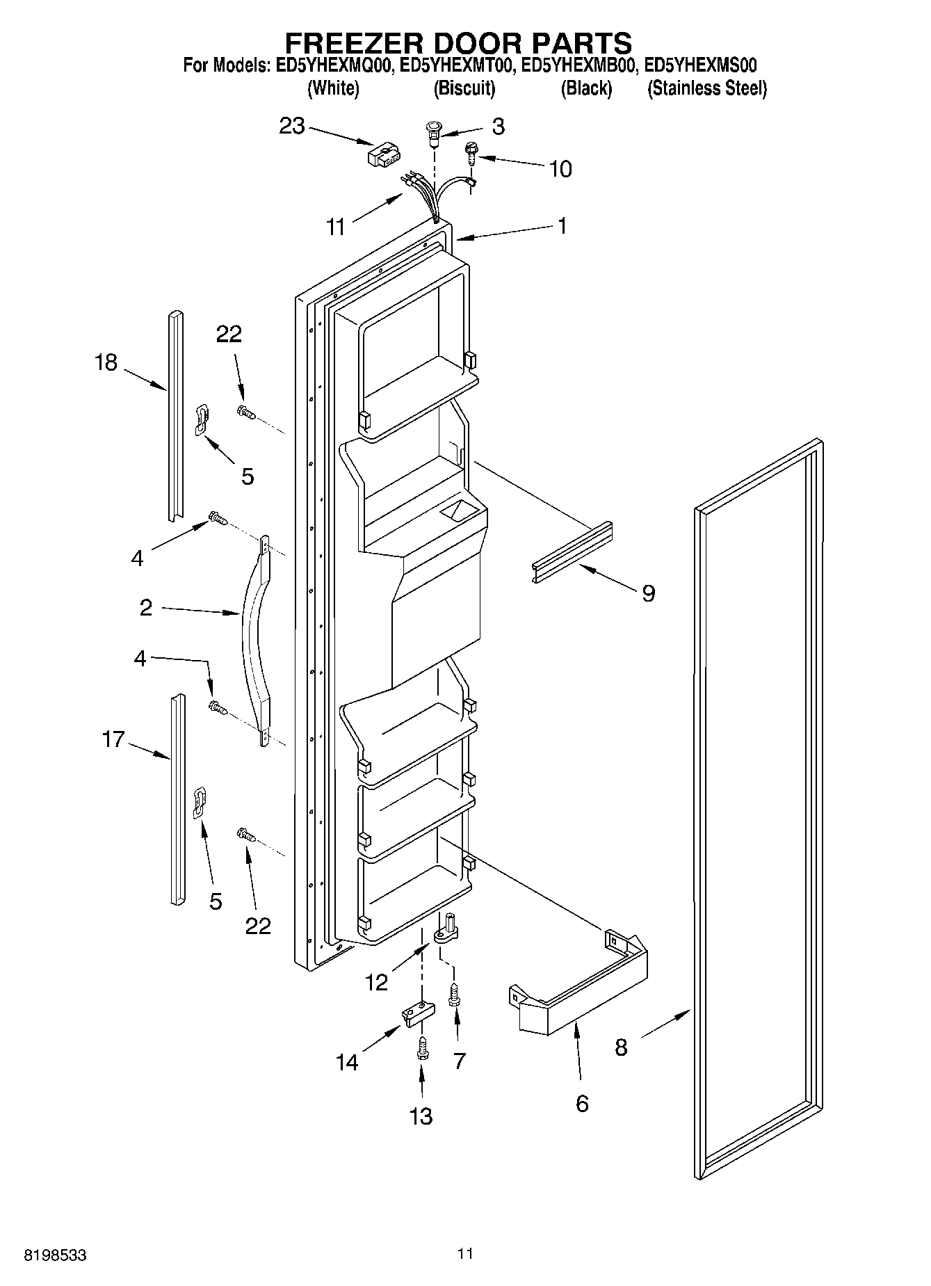 07 - FREEZER DOOR PARTS