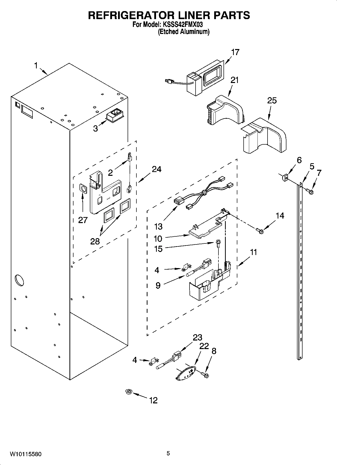 04 - REFRIGERATOR LINER PARTS
