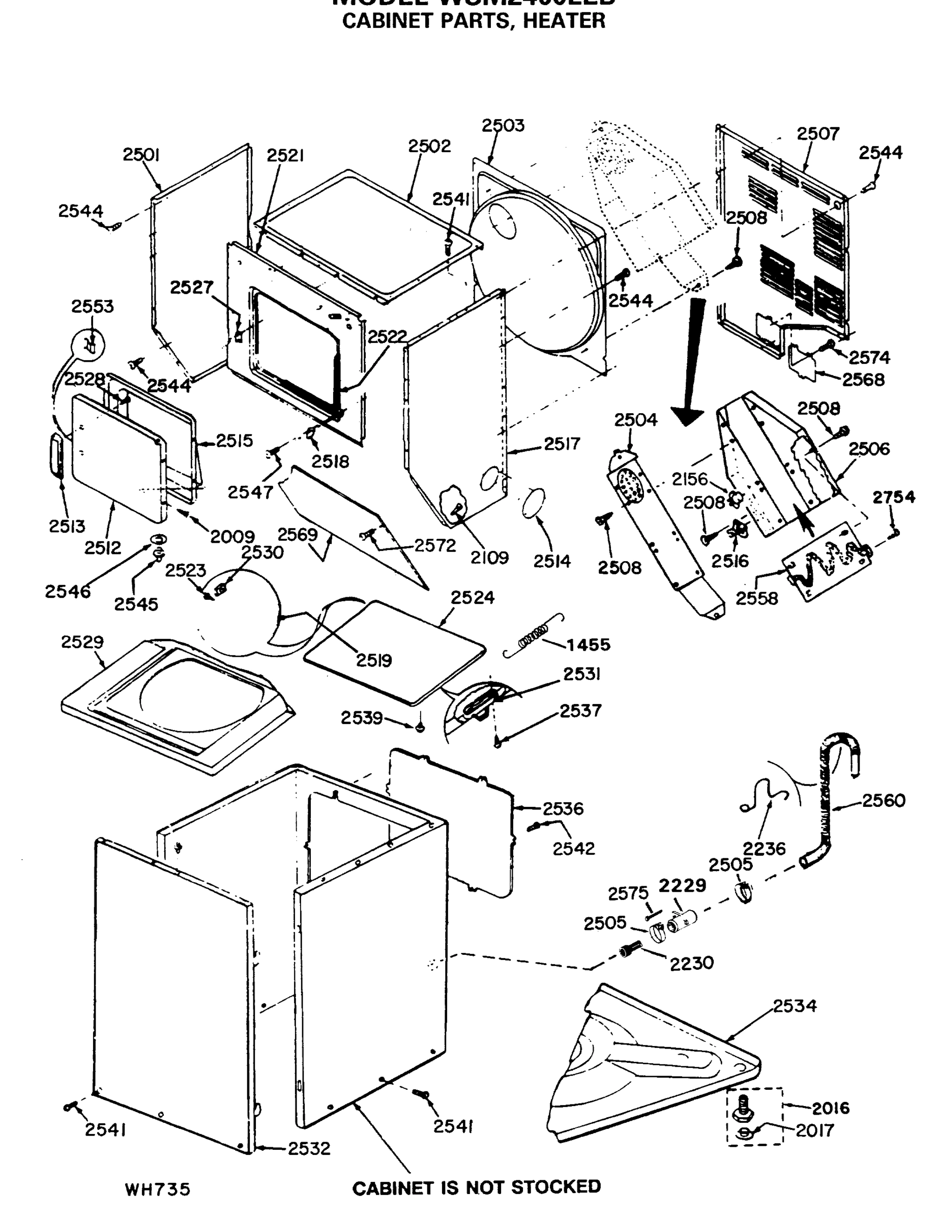 CABINET PARTS, HEATER