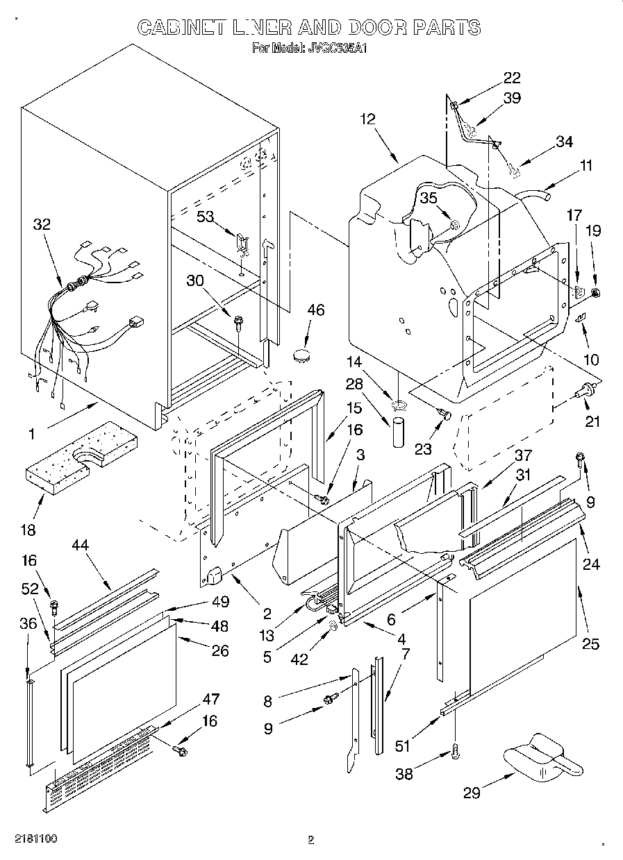 02 - CABINET LINER AND DOOR, LIT/OPTIONA