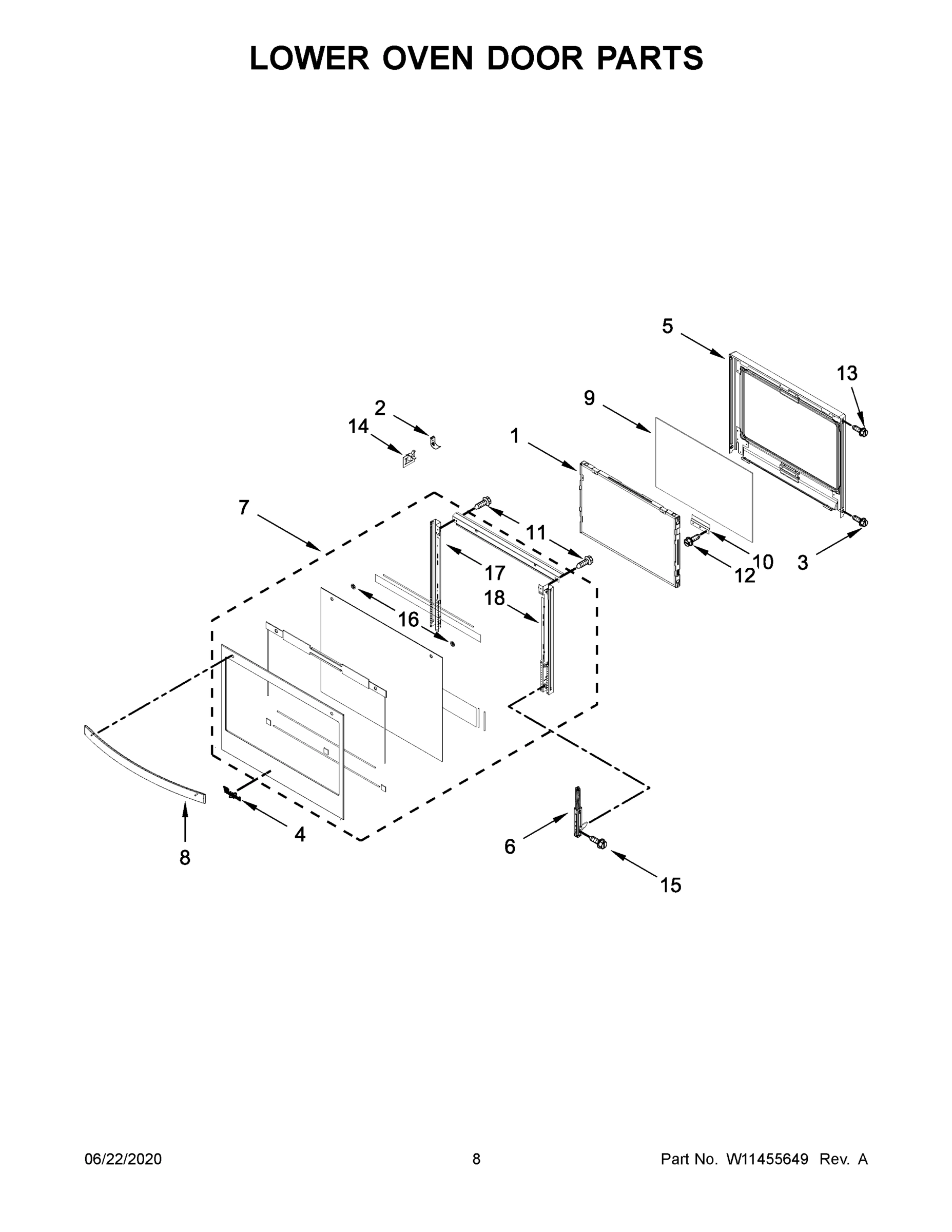 05 - LOWER OVEN DOOR PARTS