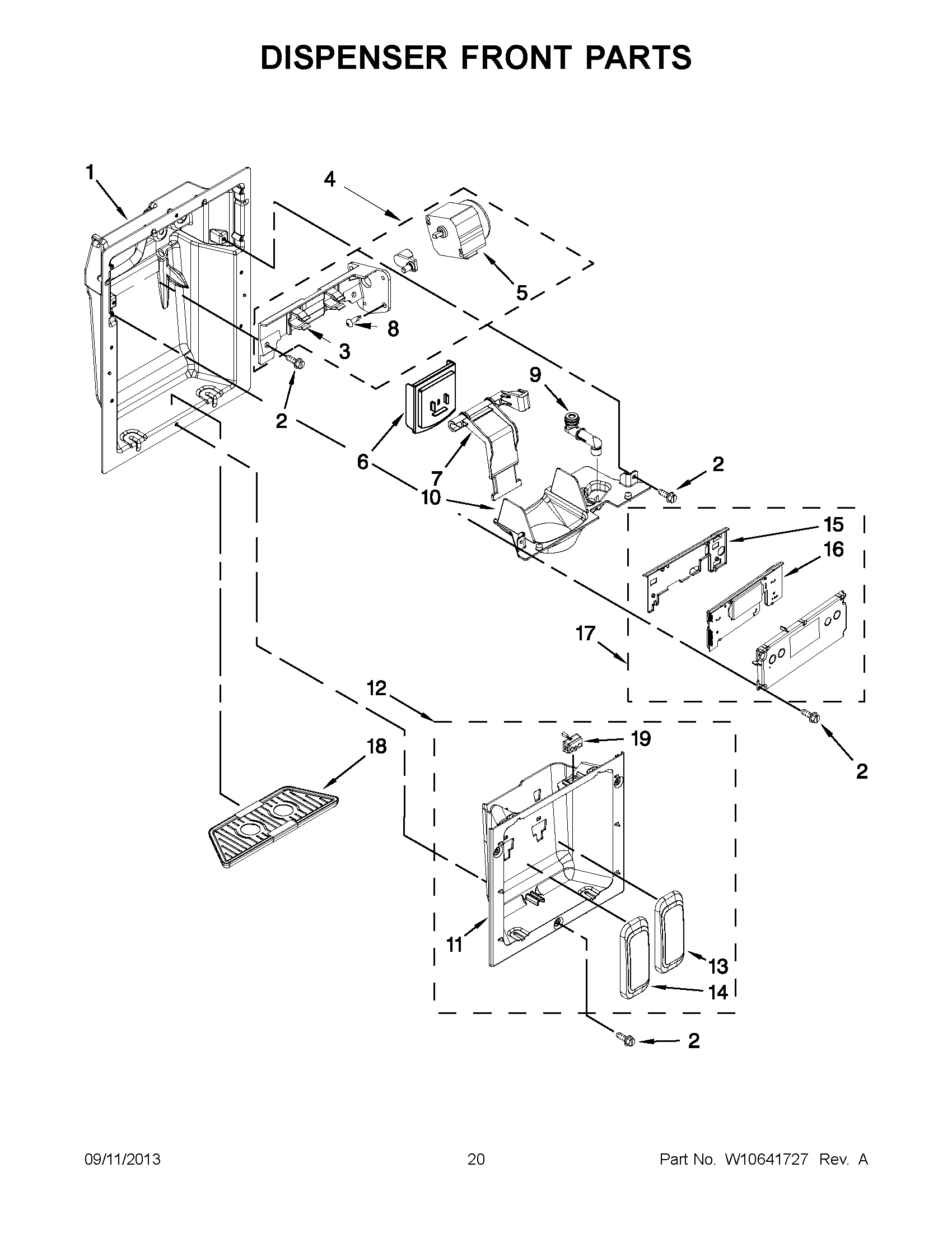 11 - DISPENSER FRONT PARTS