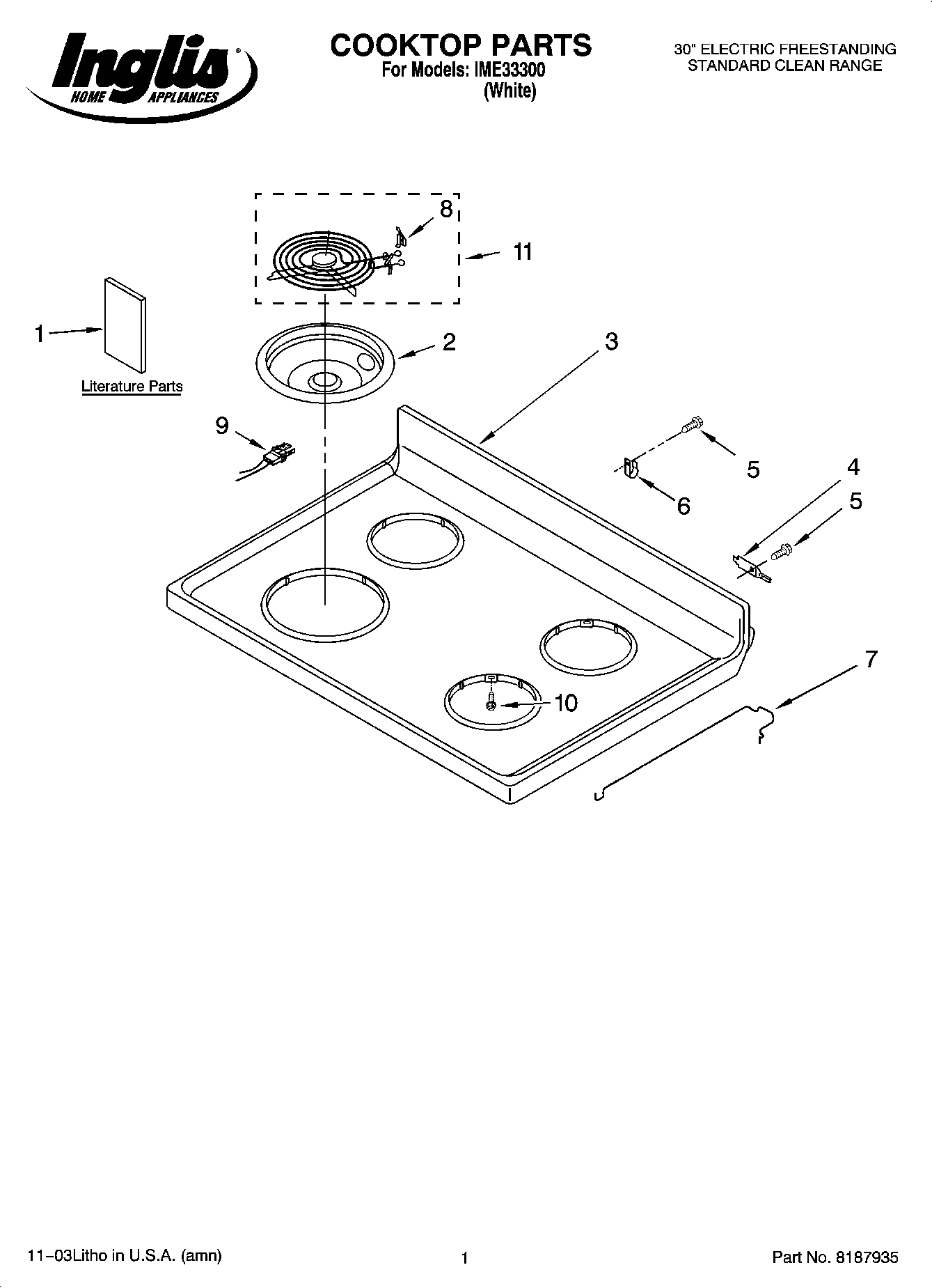 01 - COOKTOP PARTS