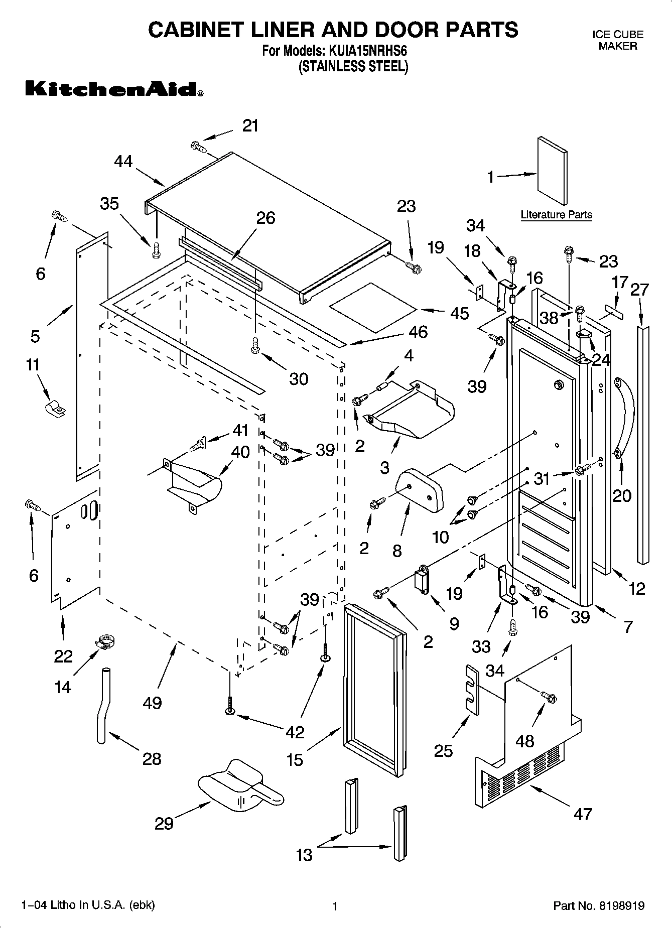 01 - CABINET LINER AND DOOR PARTS