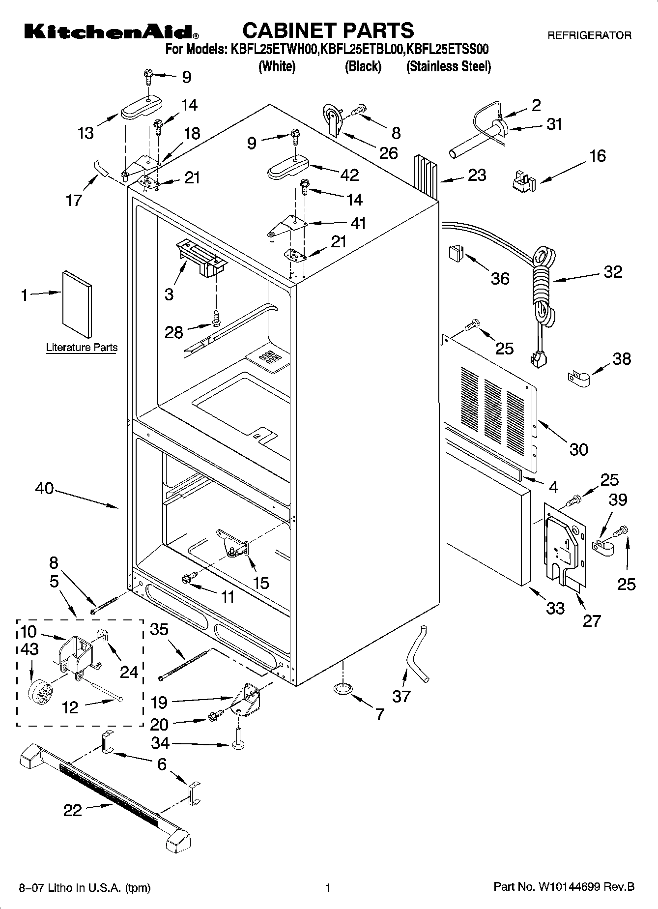 01 - CABINET PARTS
