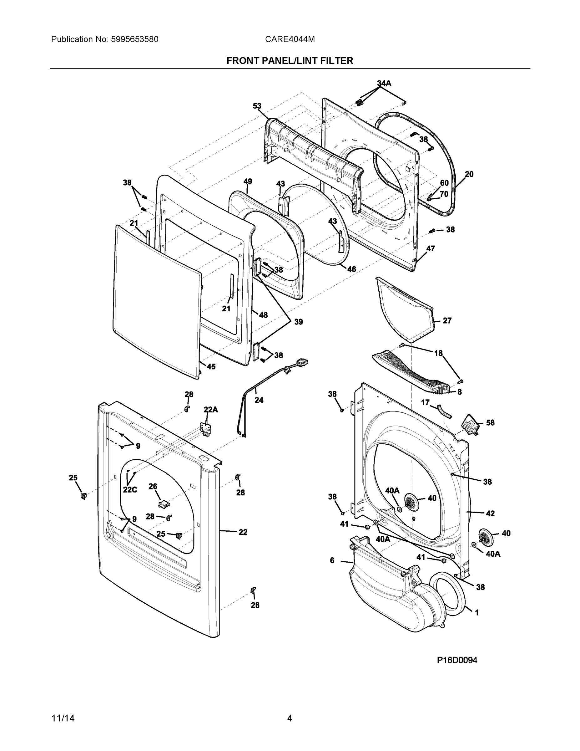 03 - FRONT PANEL/LINT FILTER
