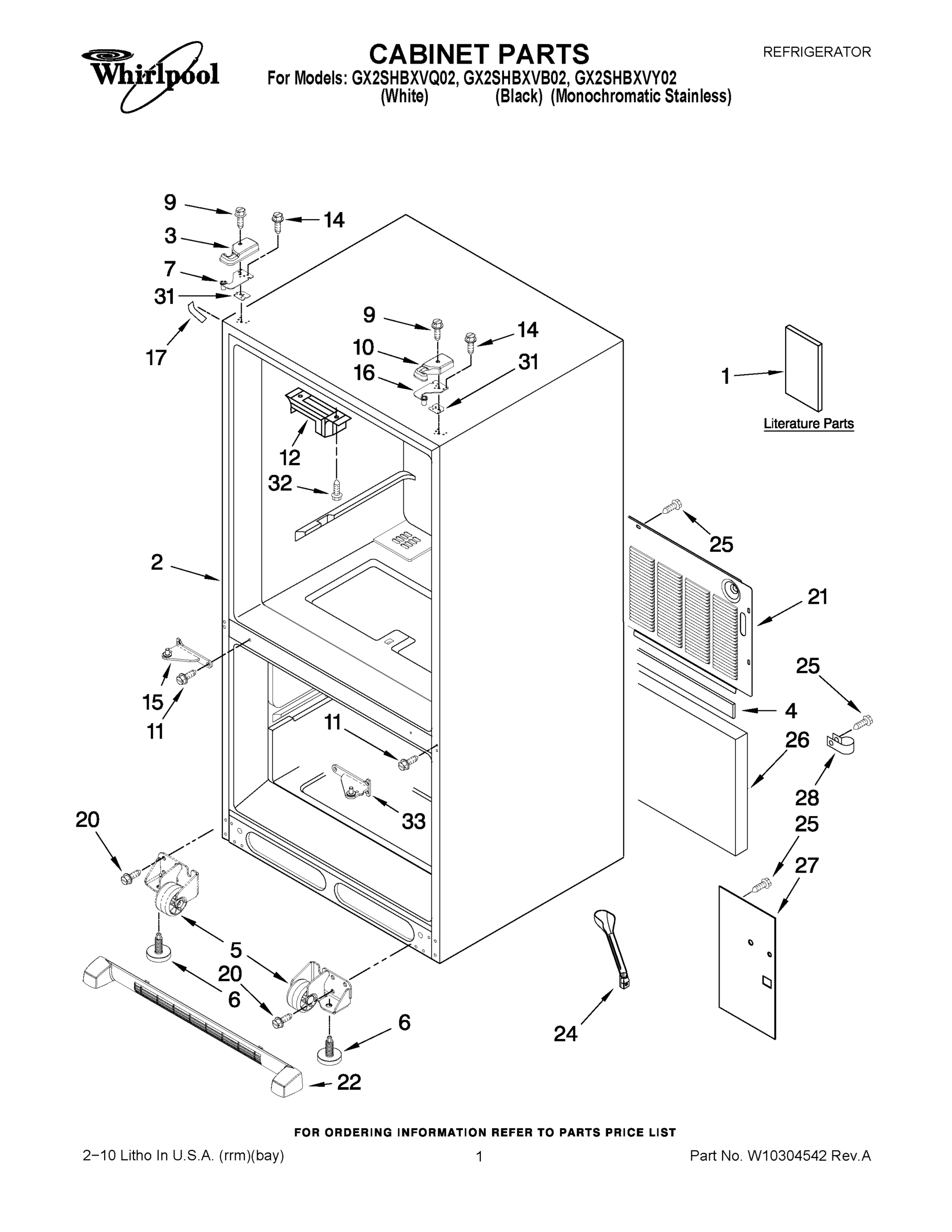 01 - CABINET PARTS