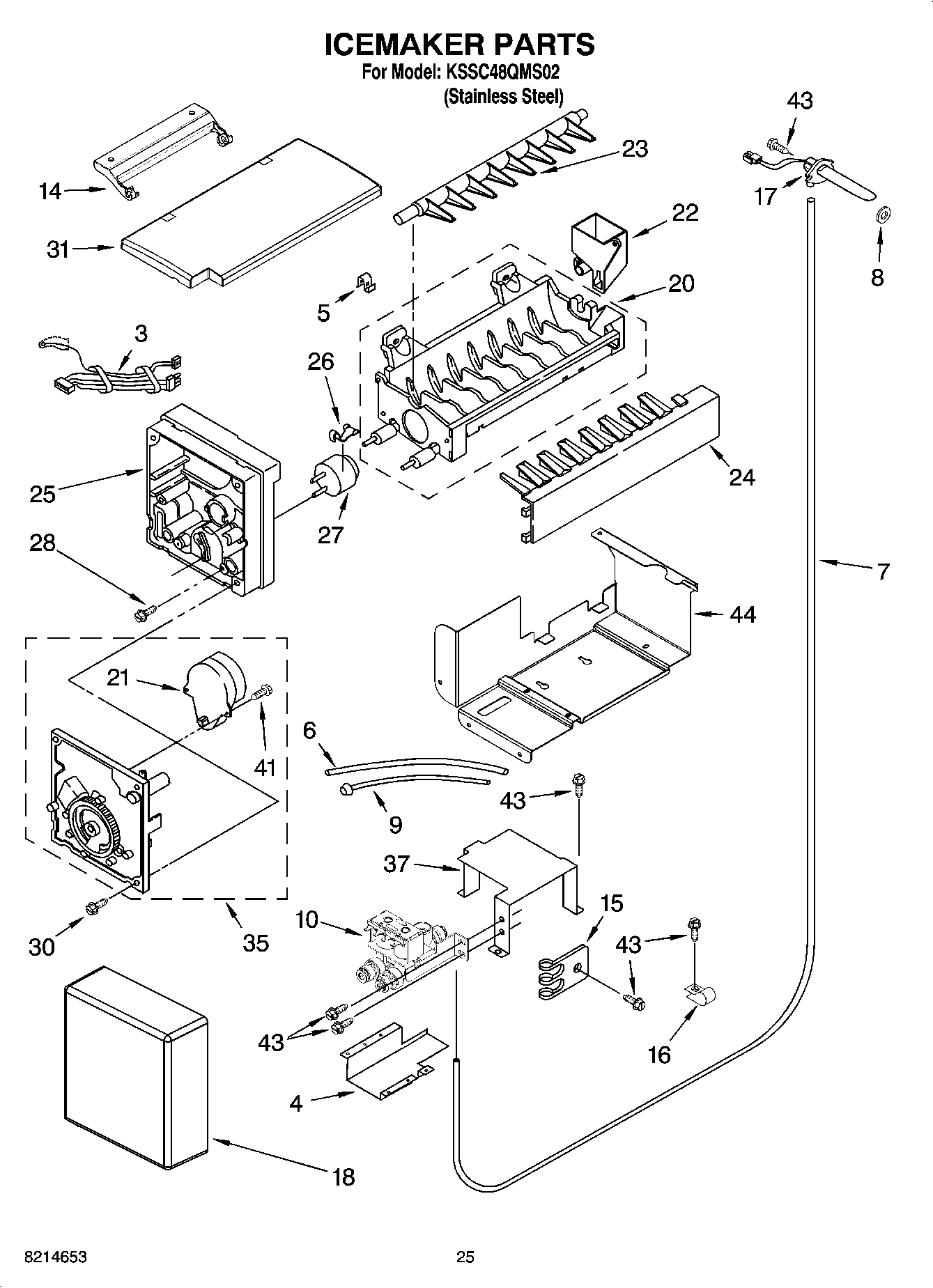 15 - ICEMAKER PARTS