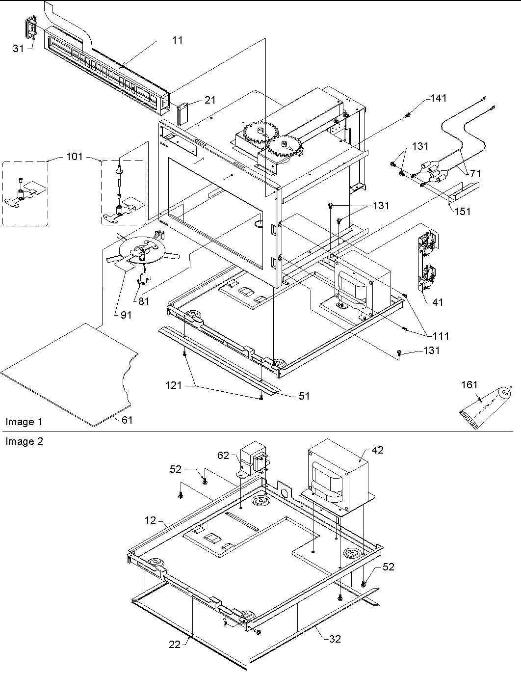 01 - CONTROL/ANTENNA & BASEPAN ASSEMBLY