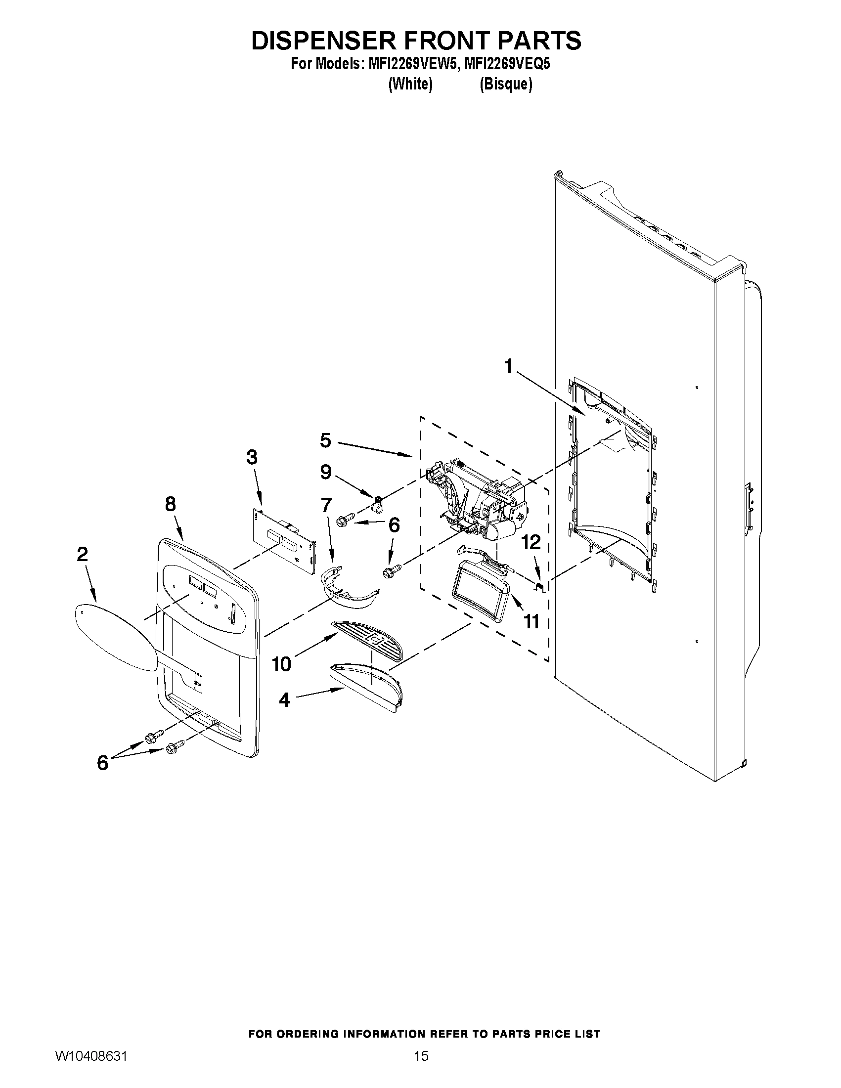 08 - DISPENSER FRONT PARTS