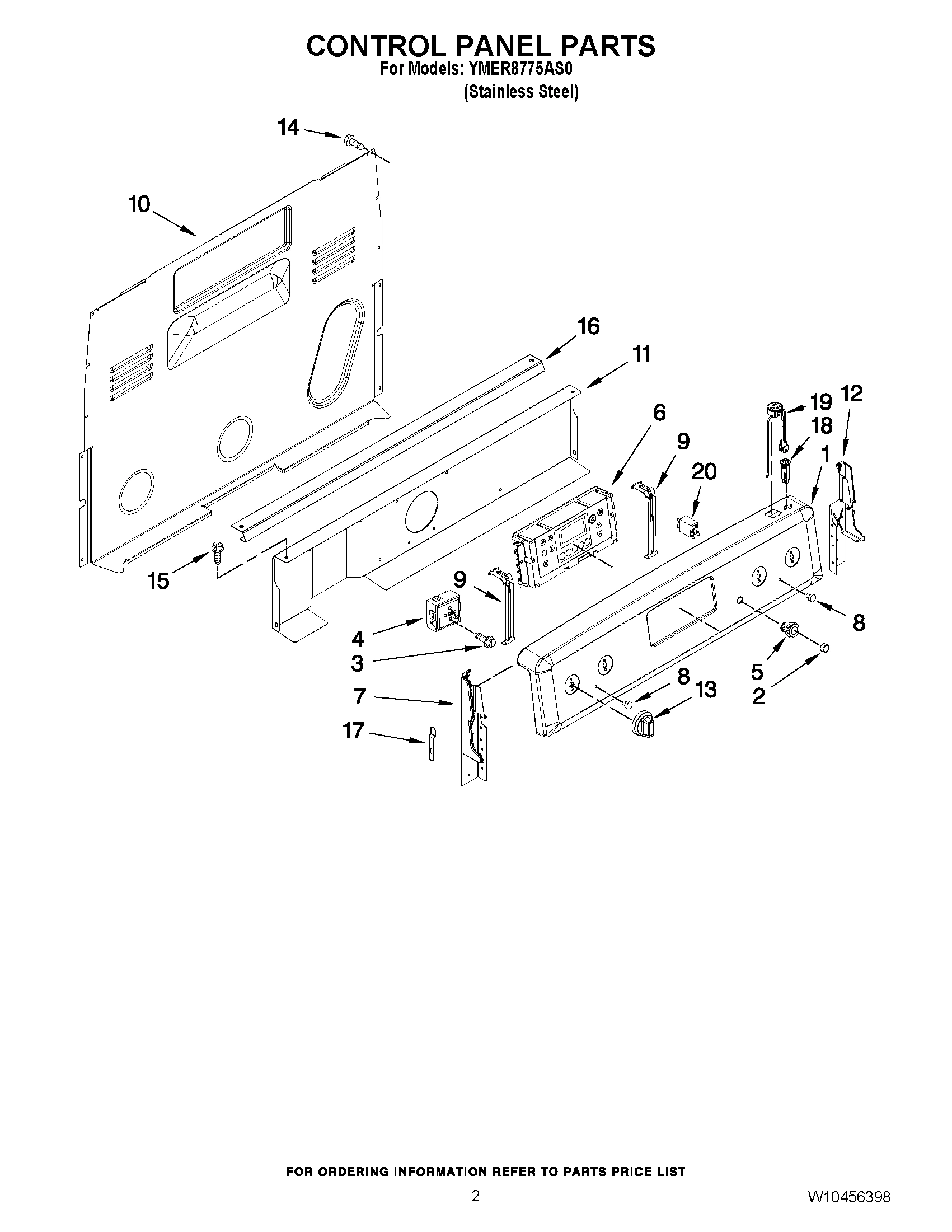 02 - CONTROL PANEL PARTS