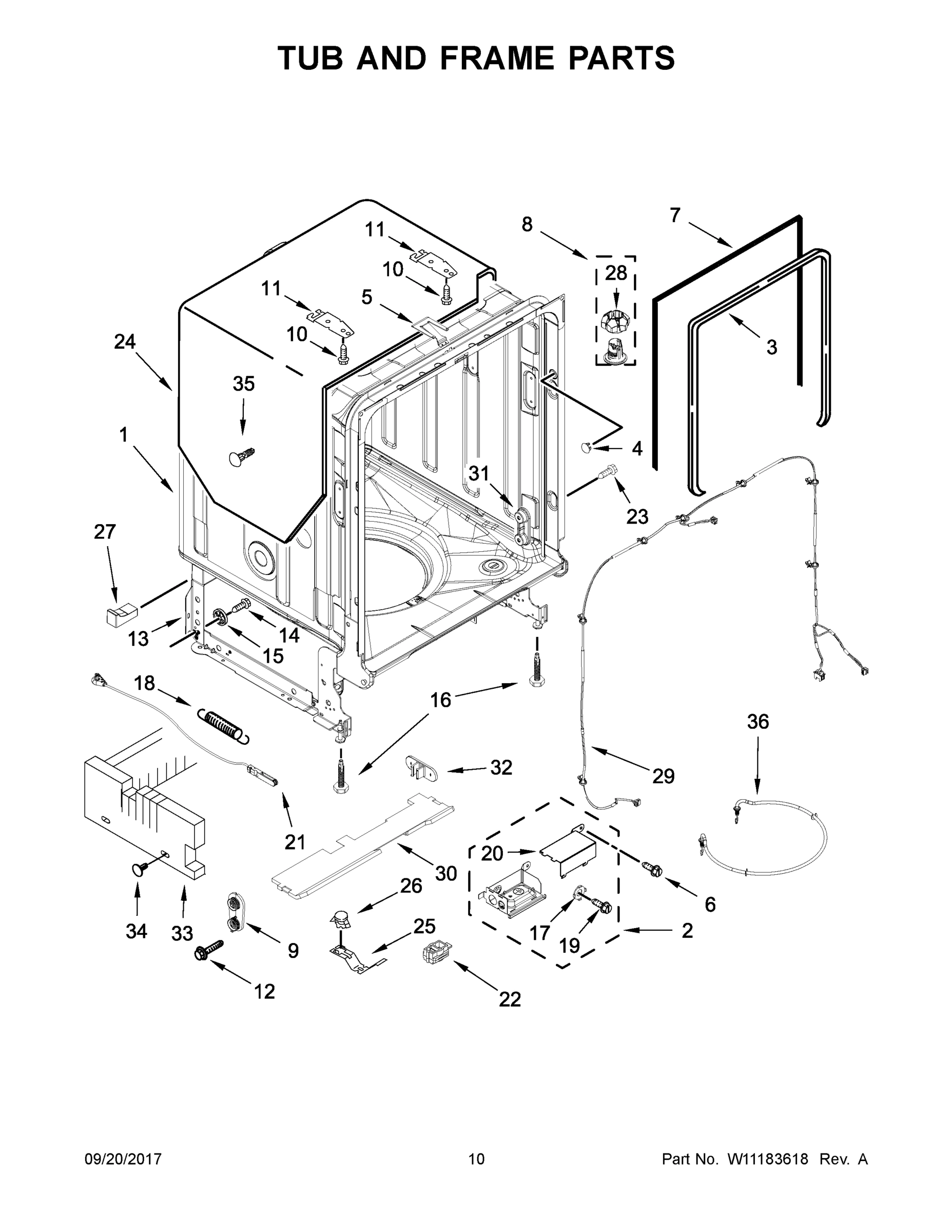 06 - TUB AND FRAME PARTS