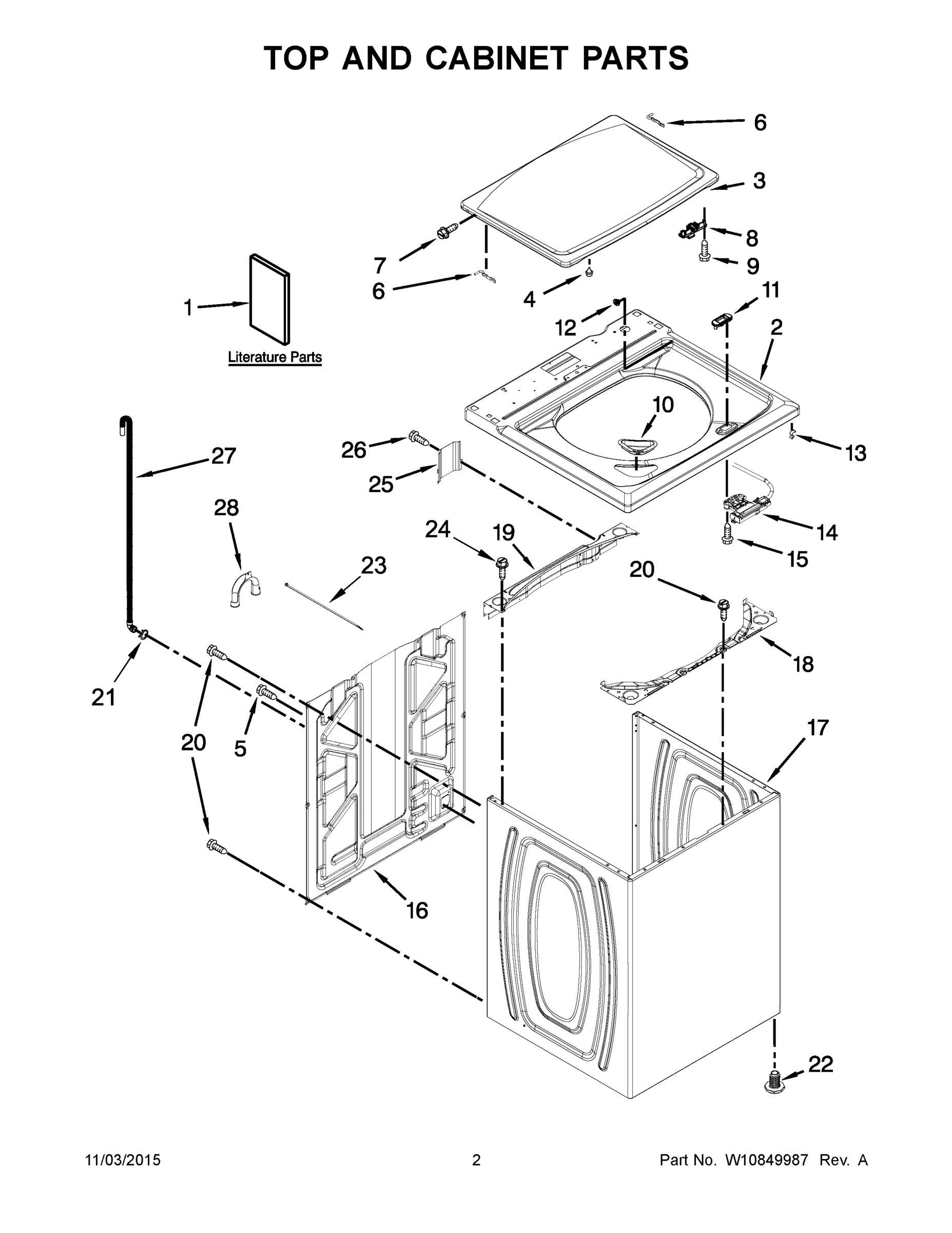 02 - TOP AND CABINET PARTS