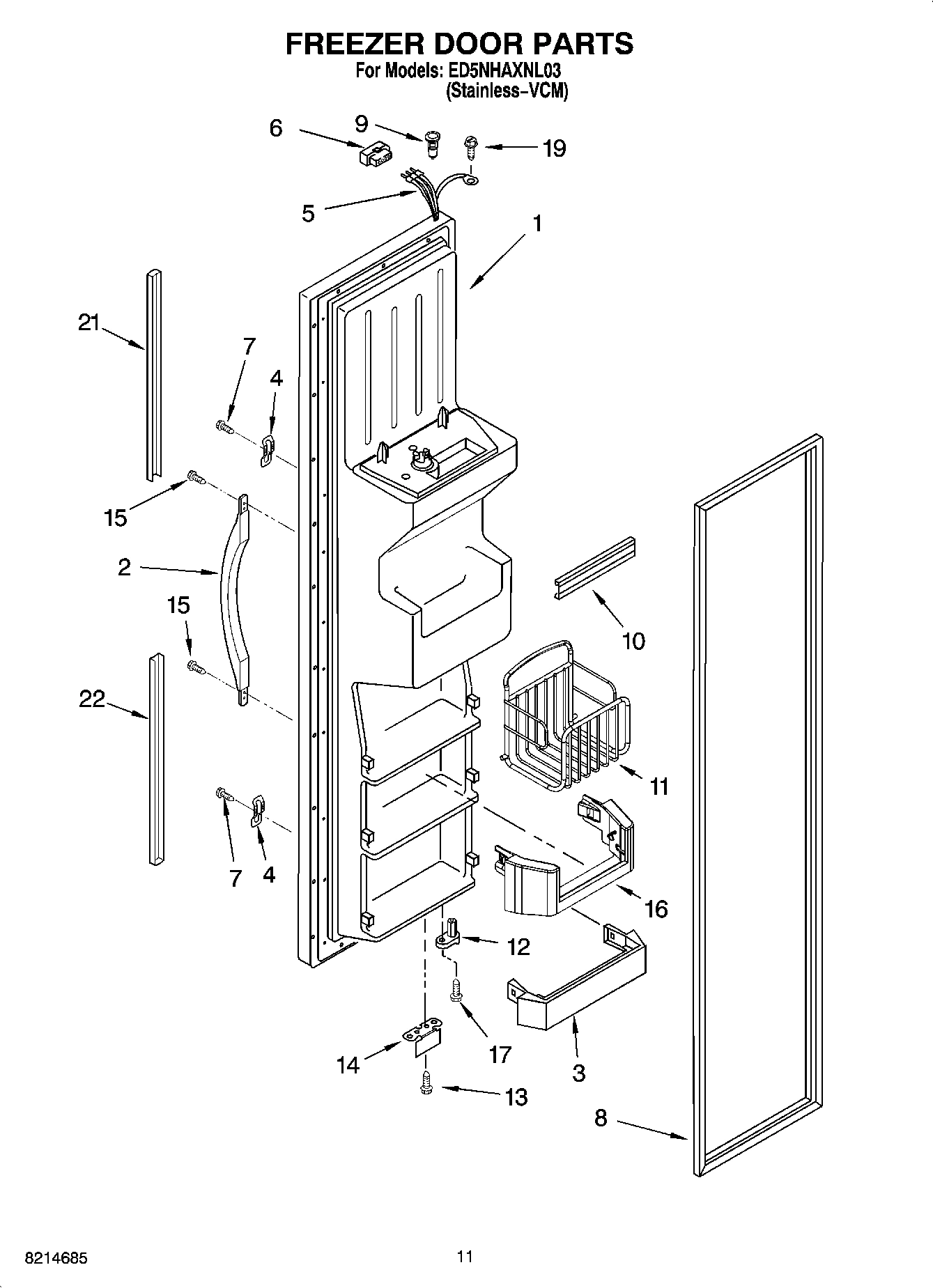 07 - FREEZER DOOR PARTS