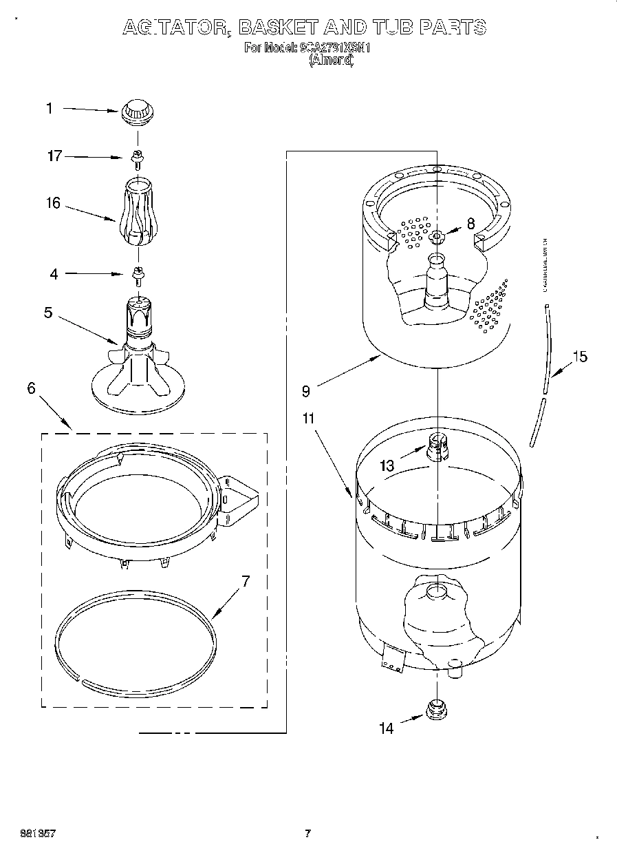 05 - AGITATOR, BASKET AND TUB