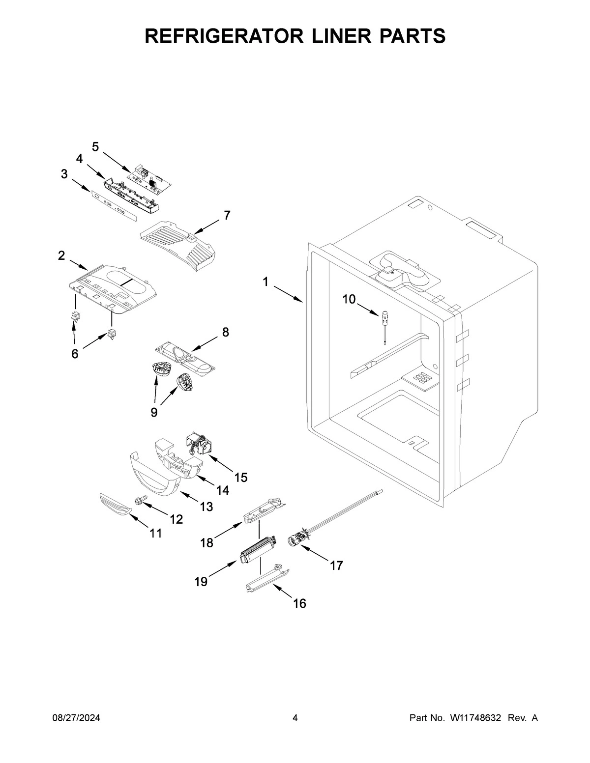 03 - REFRIGERATOR LINER PARTS