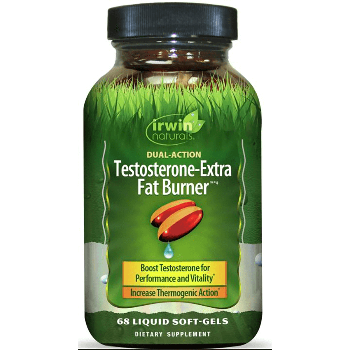Irwin Naturals Testosterone-Extra Fat Burner Supplement Vitamin | 68 Soft Gels