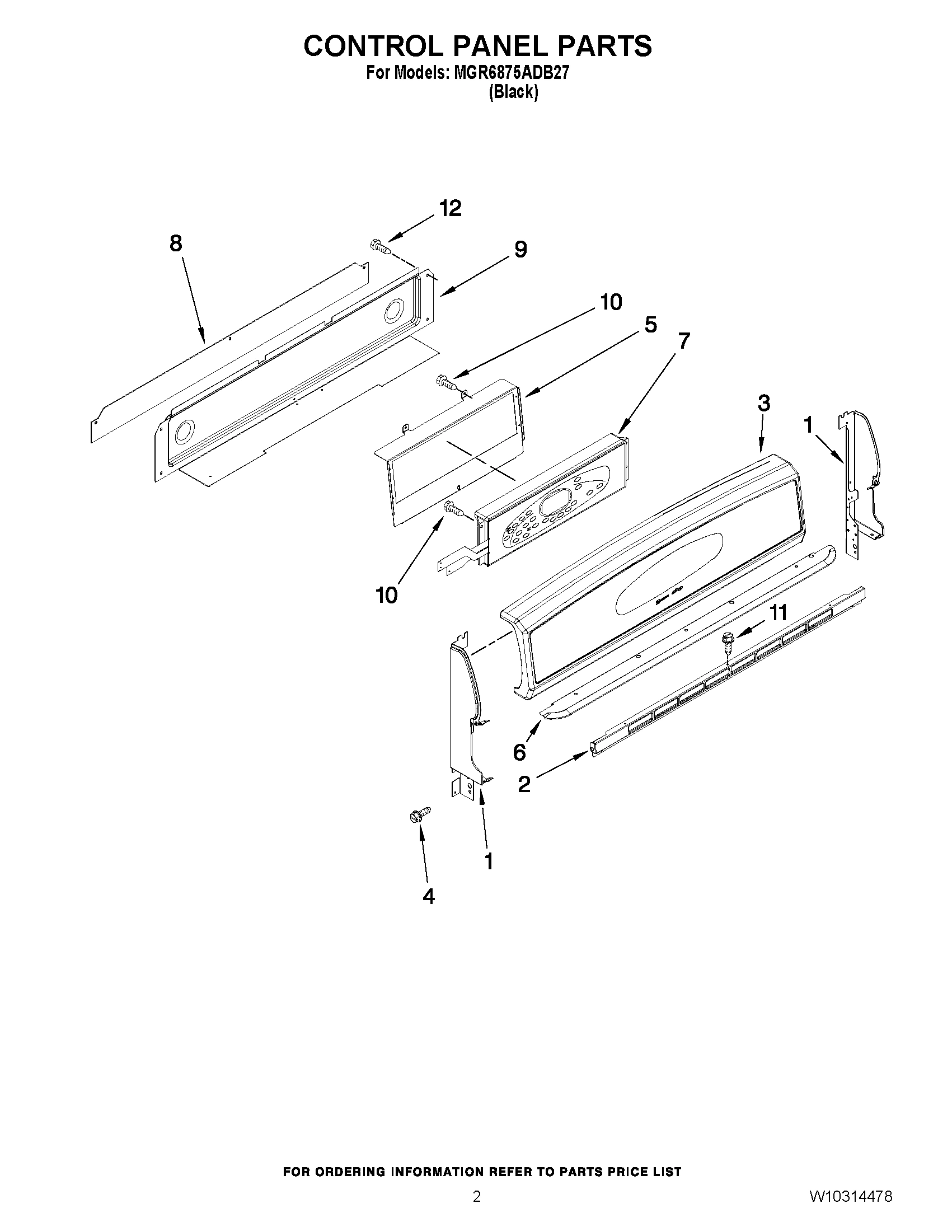 02 - CONTROL PANEL PARTS