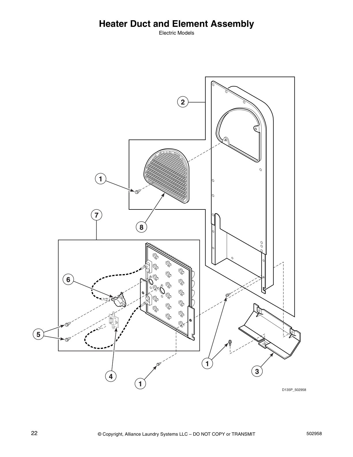 Heater Duct and Element Assembly